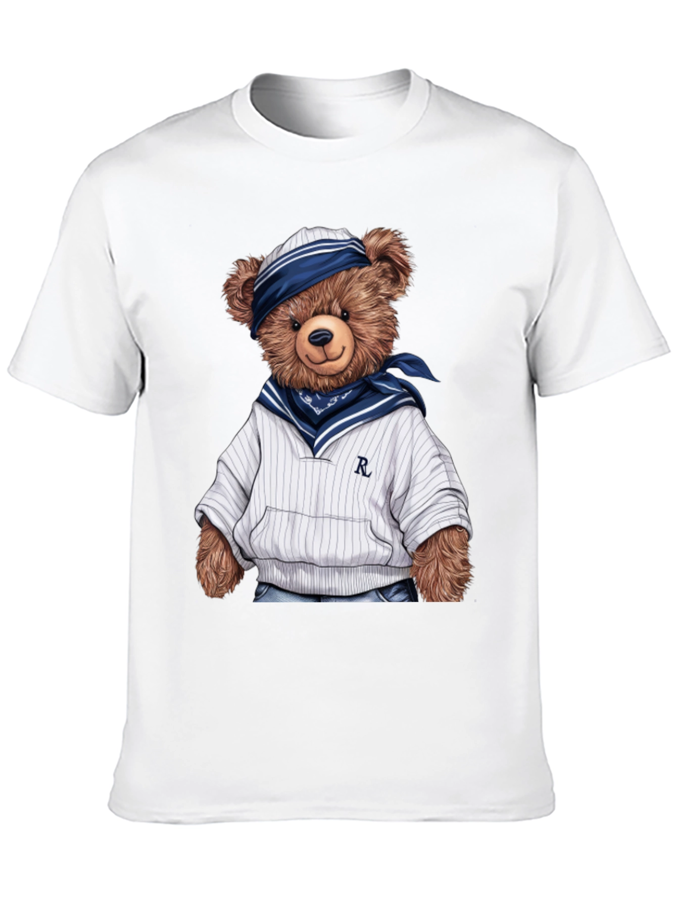 Teddy Bear Sailor Black T-Shirt
