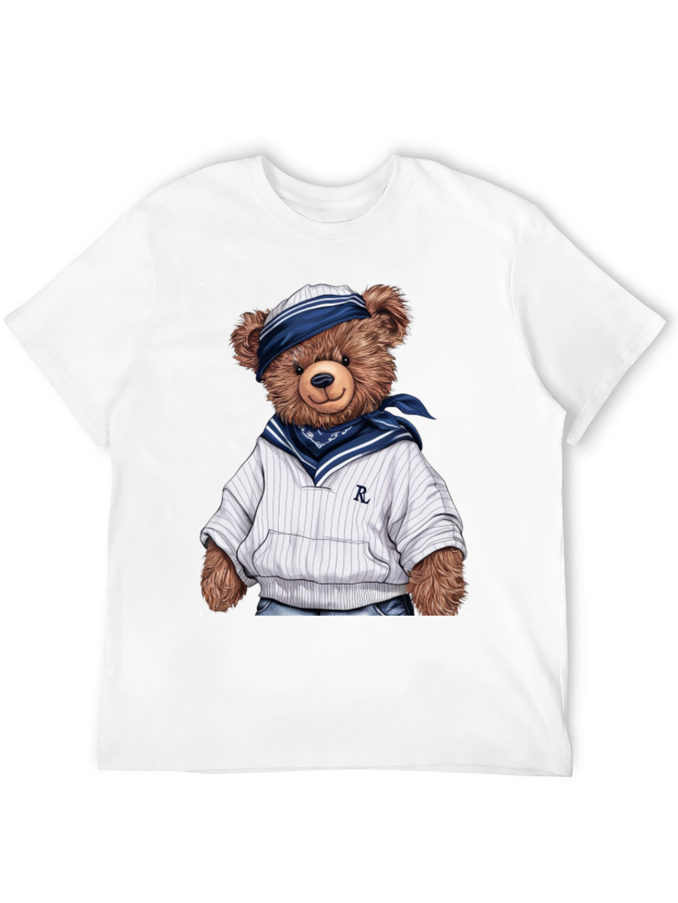 Teddy Bear Sailor Black T-Shirt