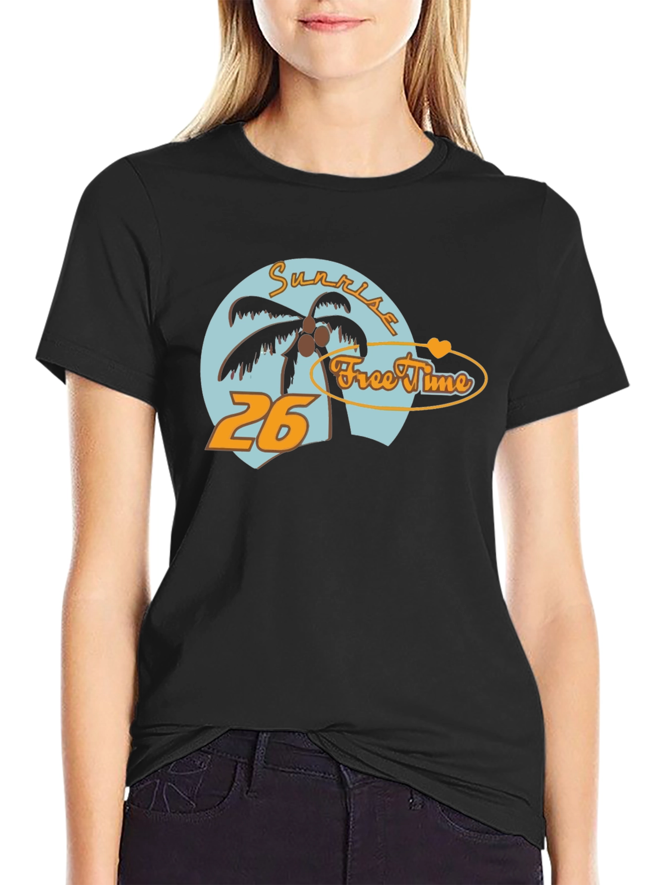 Sunrise Free Time Graphic Tee - Tropical Vibe T-Shirt