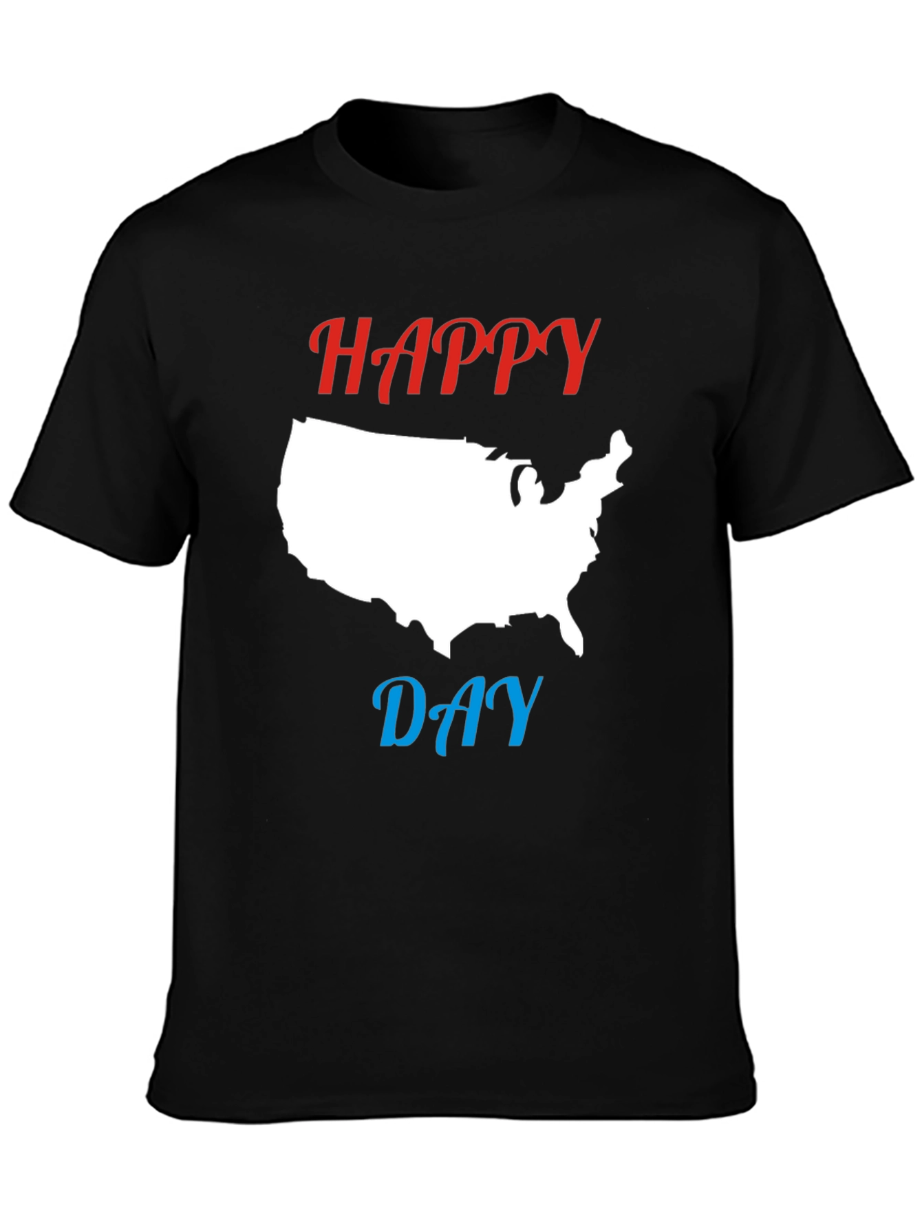 Happy Day USA Map Graphic T-Shirt