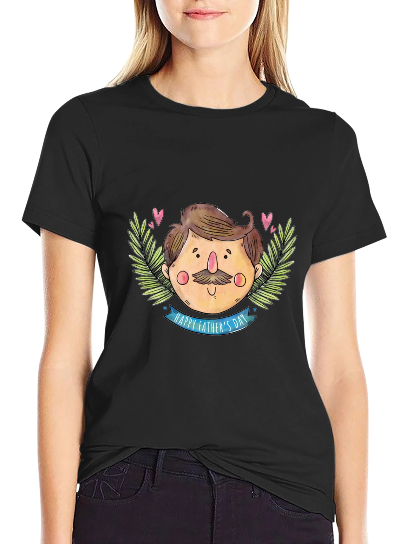 Happy Fathers Day Cartoon Graphic T-Shirt