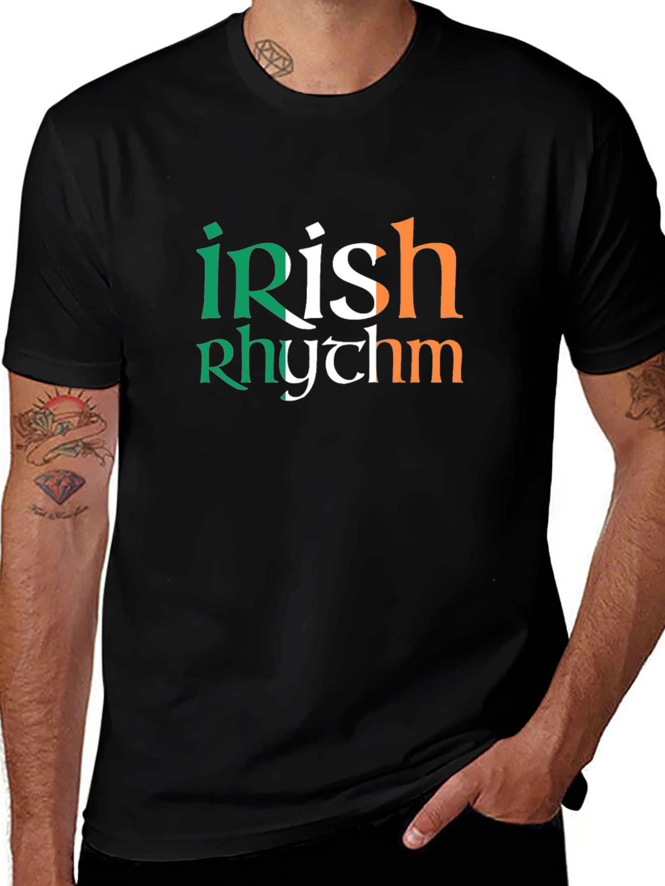 Irish Rhythm Black T-Shirt St. Patricks Day