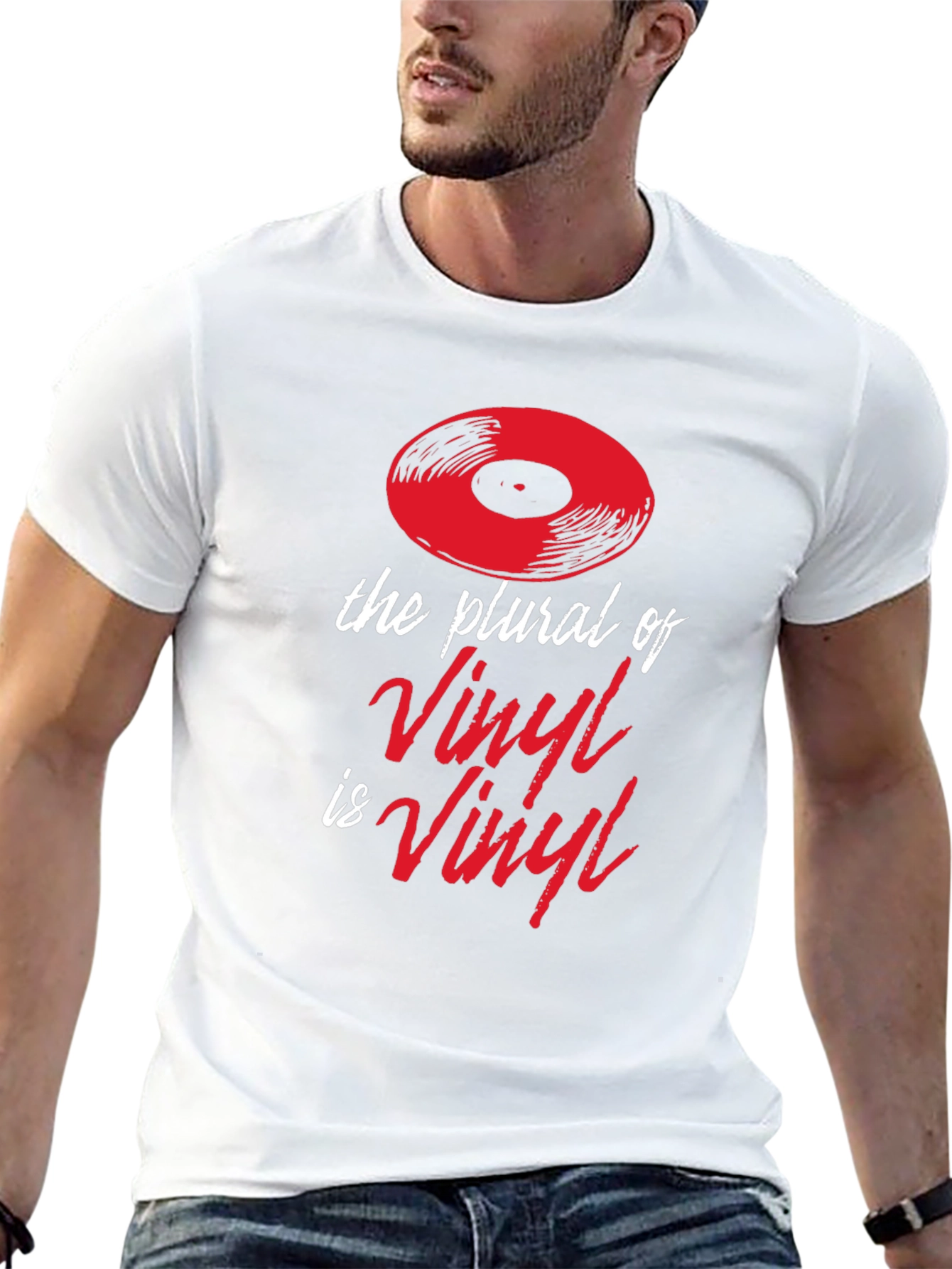 Vinyl Plural Graphic Tee - Music Lover T-Shirt