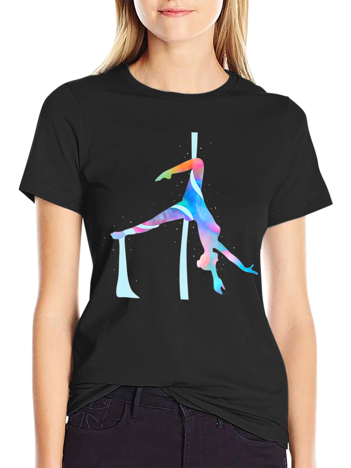 Aerial Silks T-Shirt - Artistic Acrobat Design
