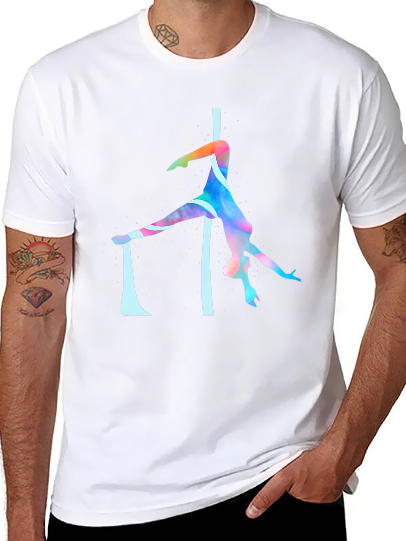 Aerial Silks T-Shirt - Artistic Acrobat Design