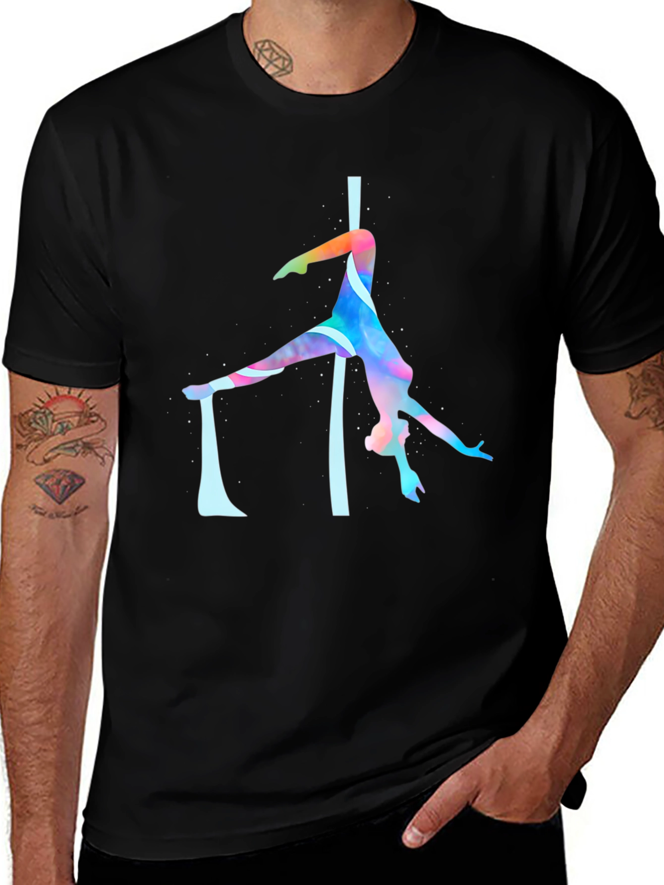 Aerial Silks T-Shirt - Artistic Acrobat Design