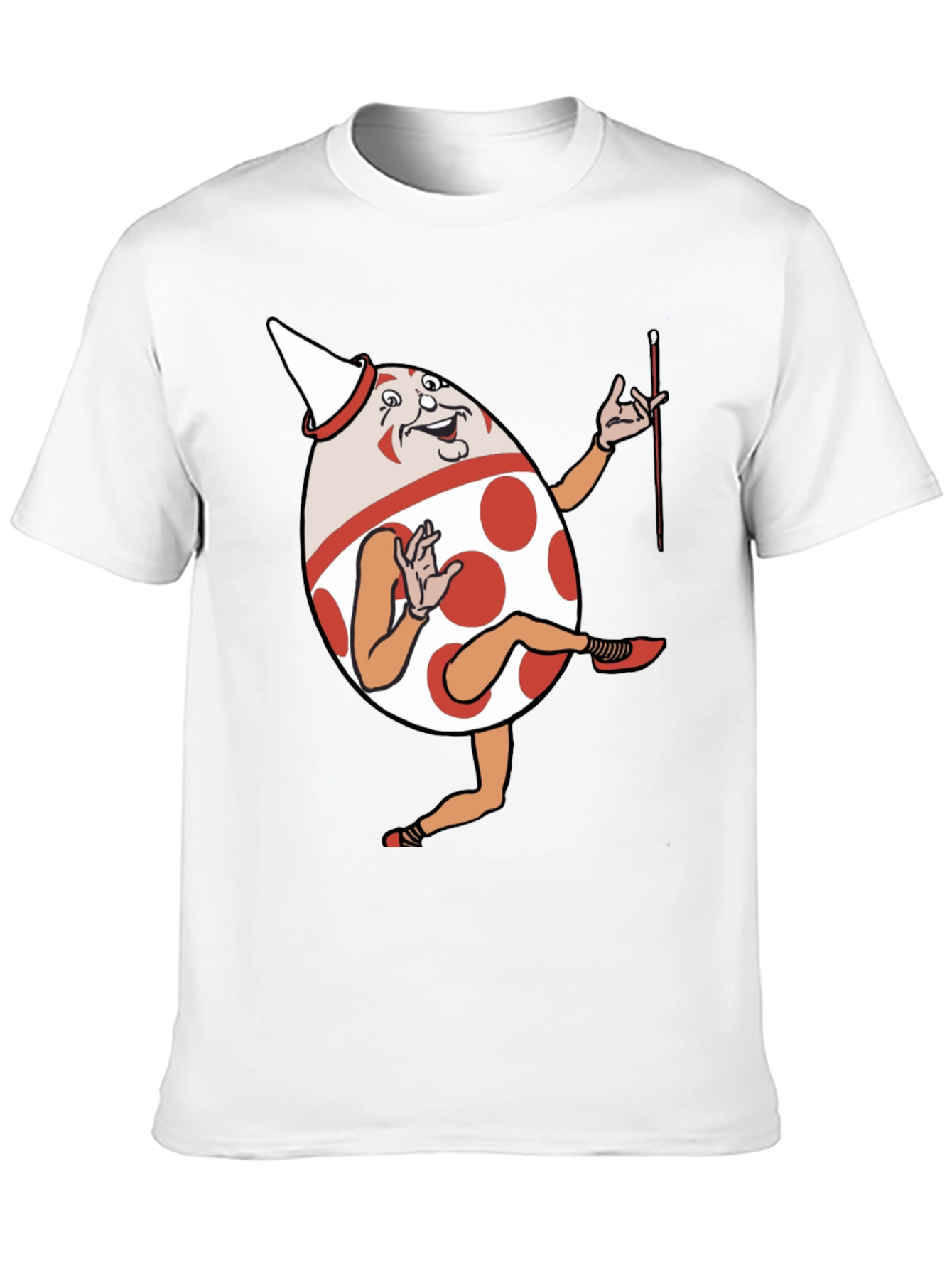Funny Egg Cartoon Character Graphic T-Shirt