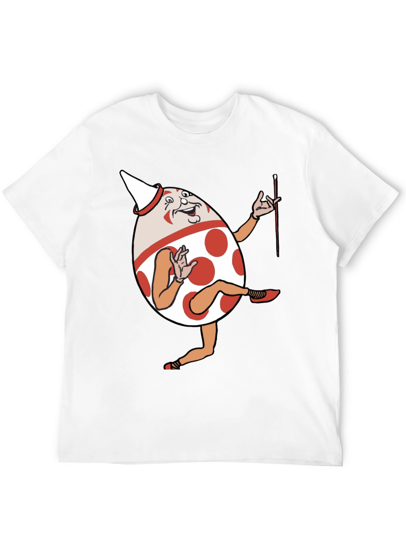 Funny Egg Cartoon Character Graphic T-Shirt