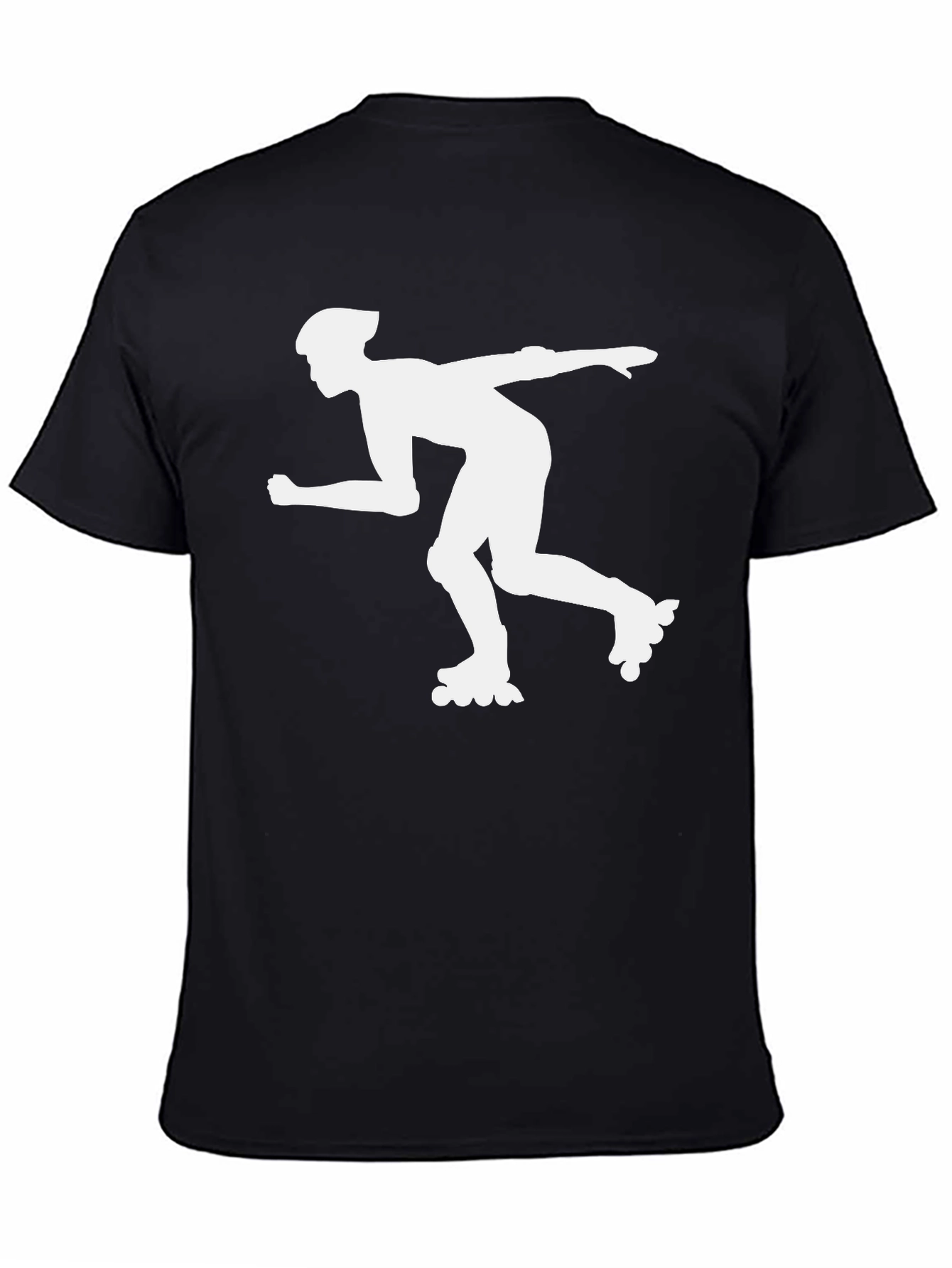 Inline Skater Graphic Tee - Black Cotton T-Shirt
