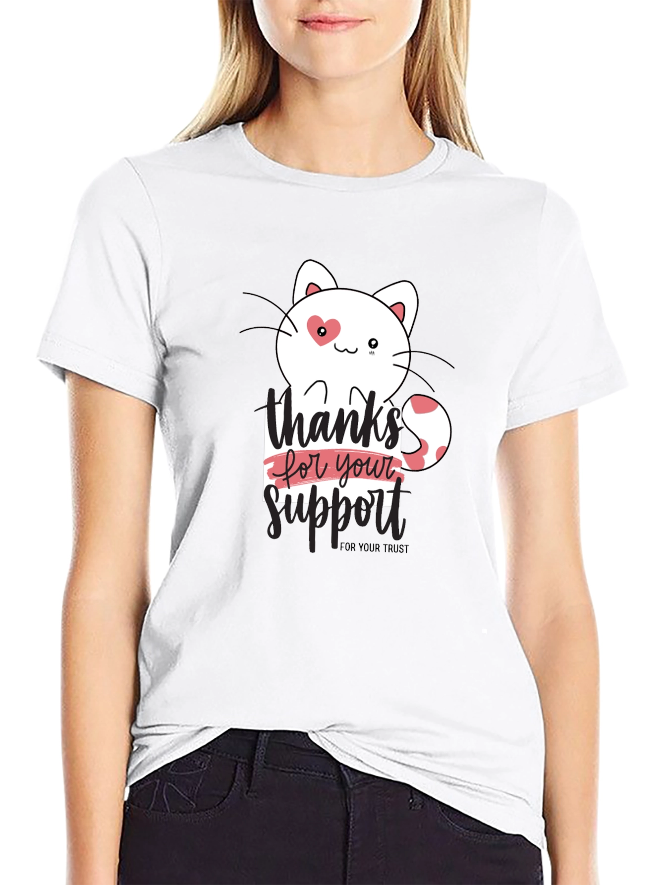 Thanks For Your Support Cat T-Shirt
