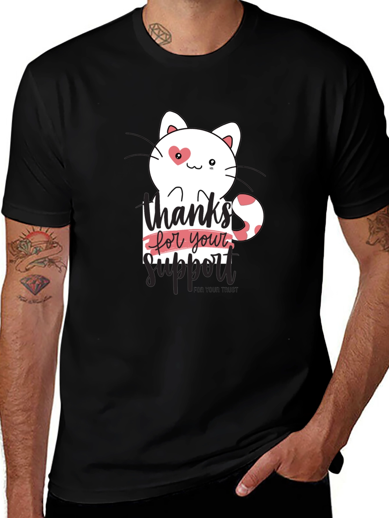 Thanks For Your Support Cat T-Shirt