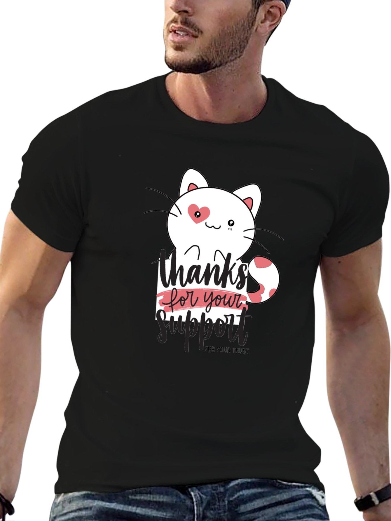 Thanks For Your Support Cat T-Shirt