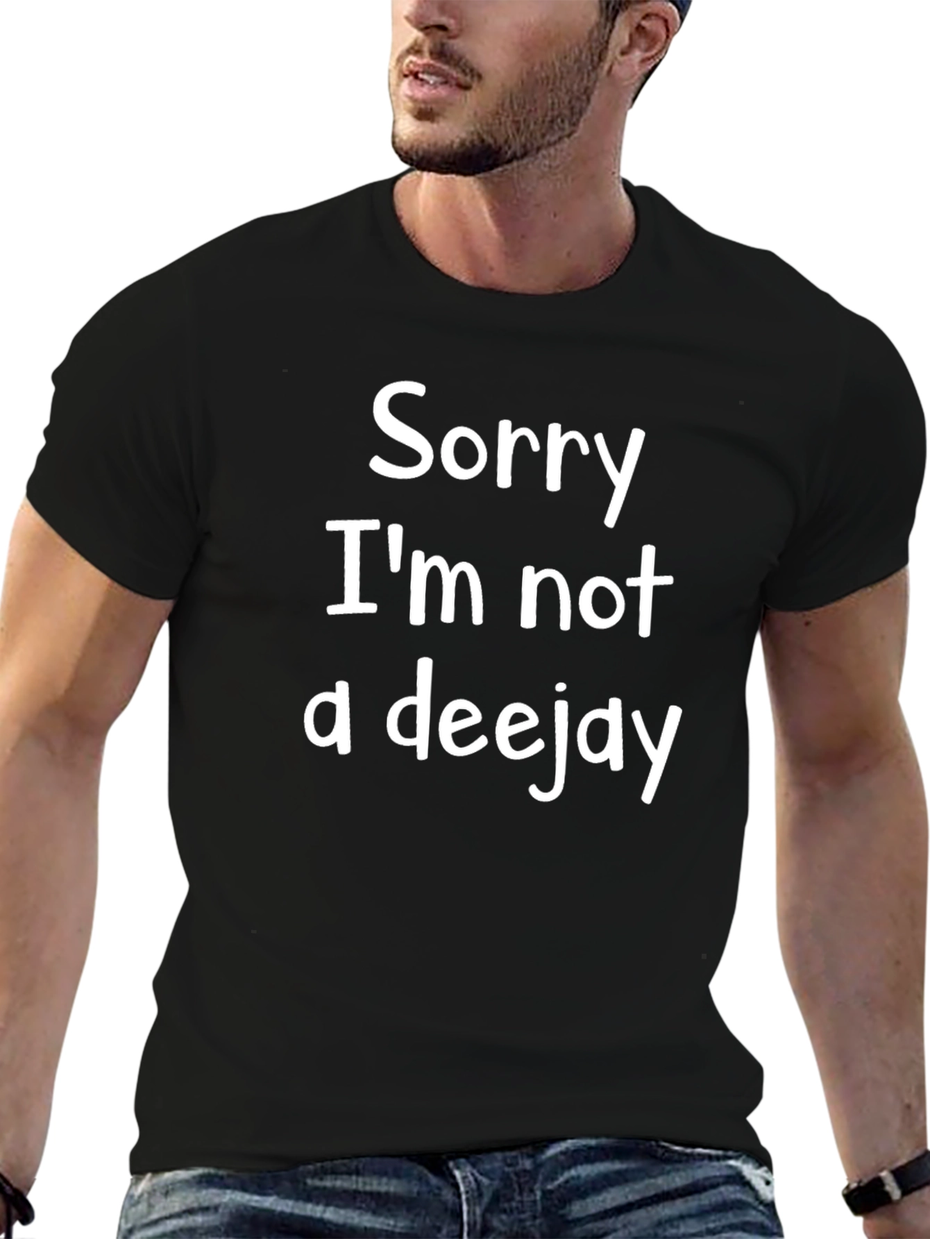 Sorry Im Not a Deejay Black Tee