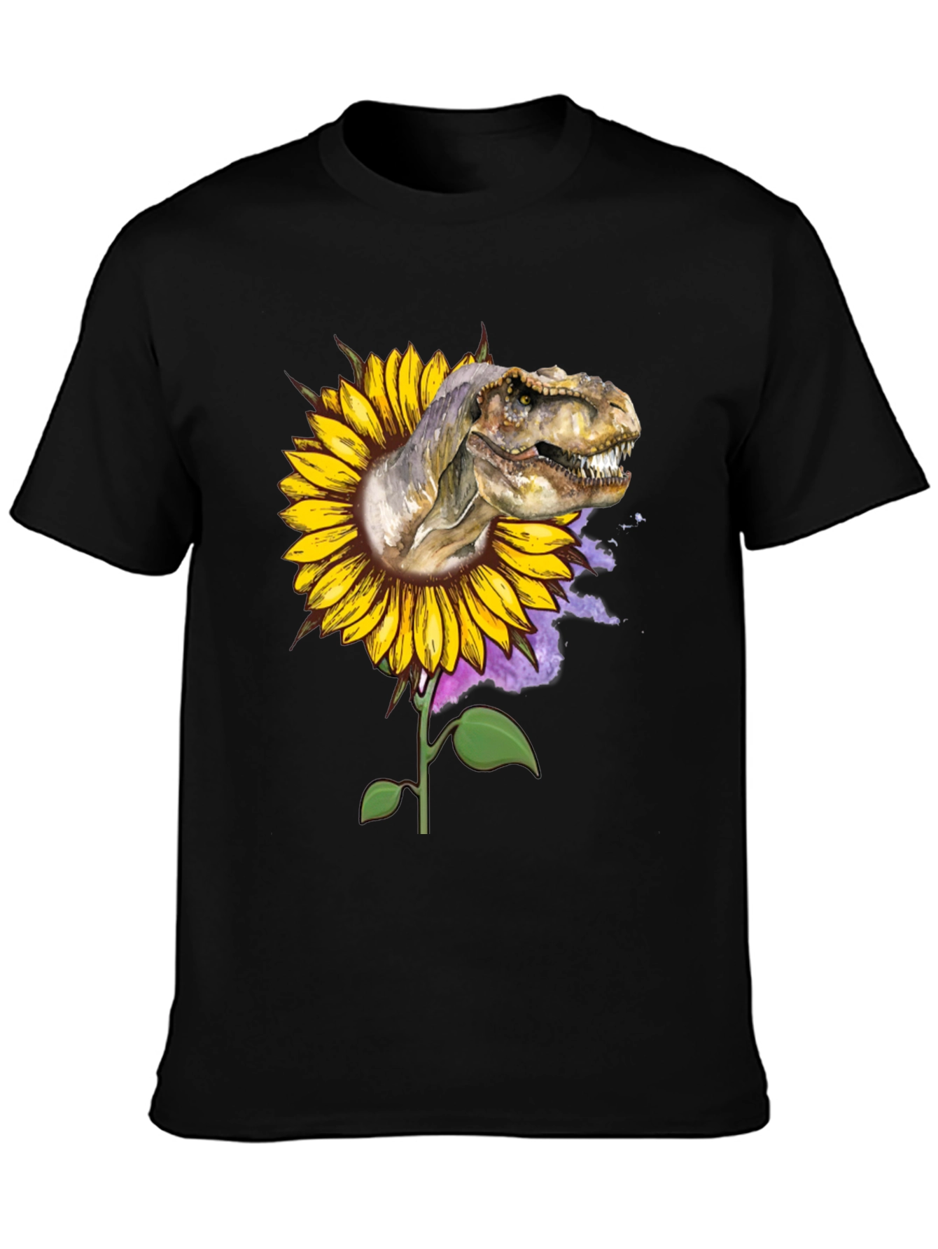 Dinosaur Sunflower Graphic Tee