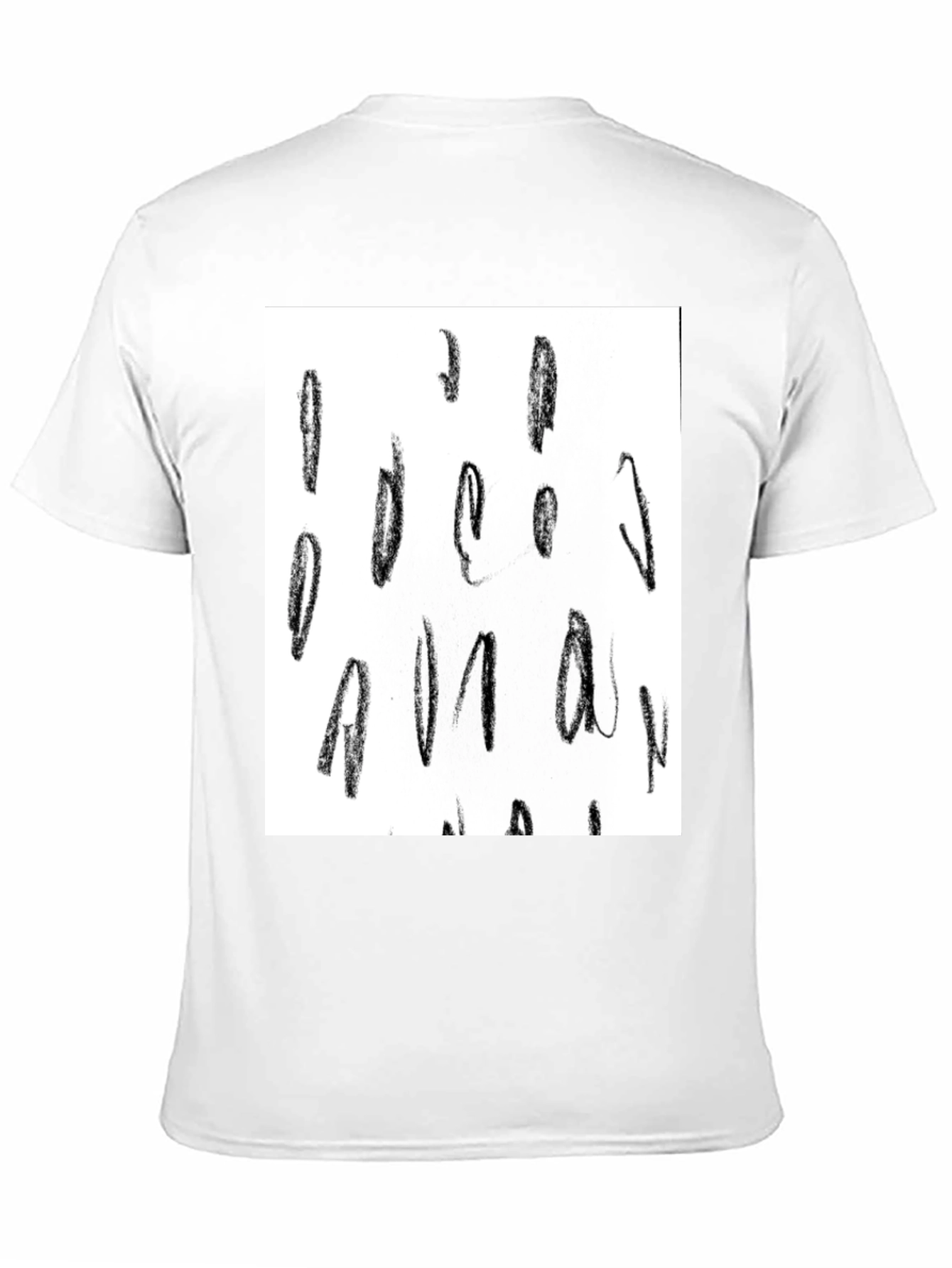 Abstract Scribble Graphic Black T-Shirt