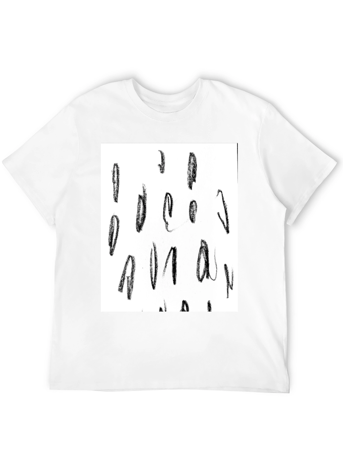 Abstract Scribble Graphic Black T-Shirt