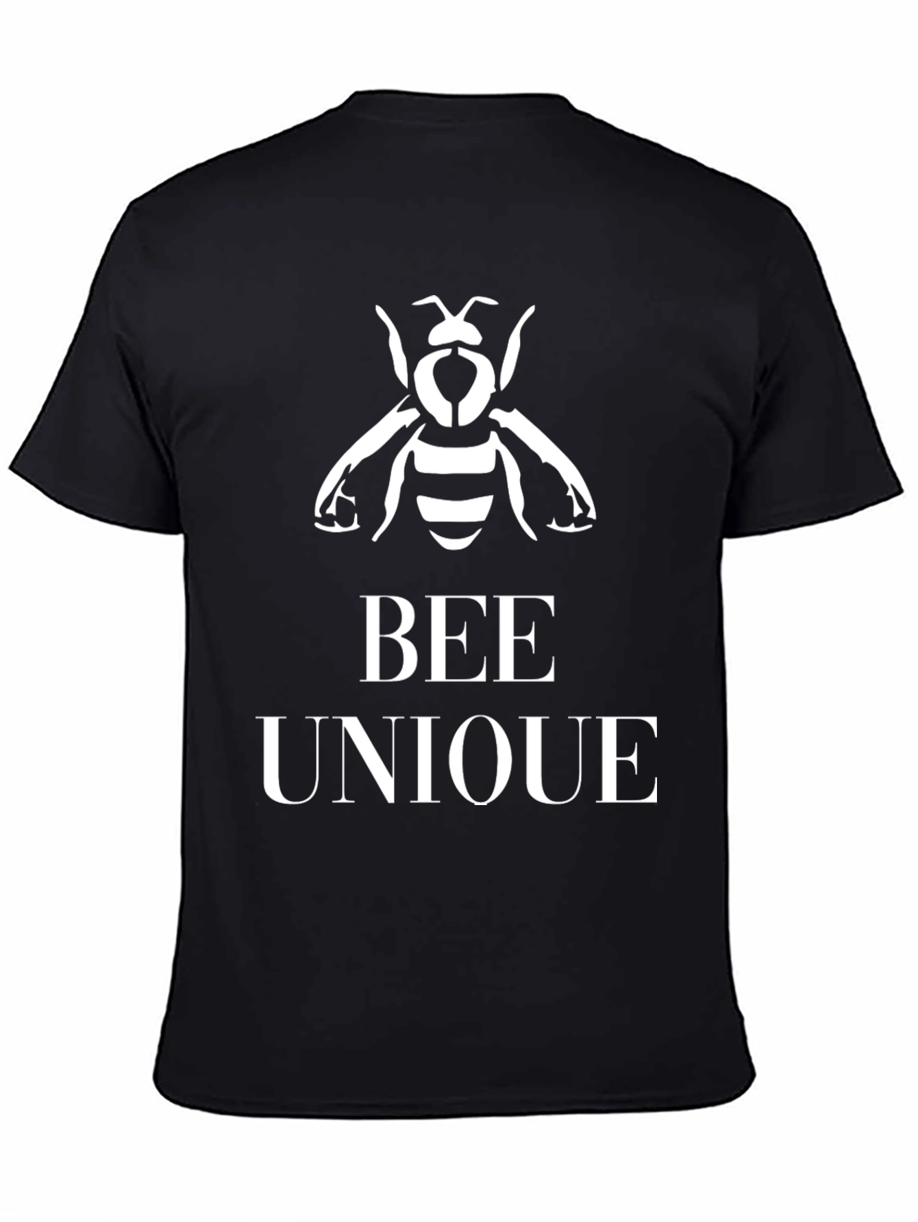 Bee Unique Graphic Tee - Black Cotton Blend