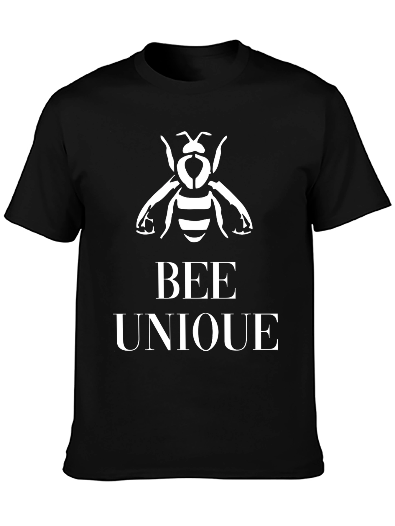 Bee Unique Graphic Tee - Black Cotton Blend