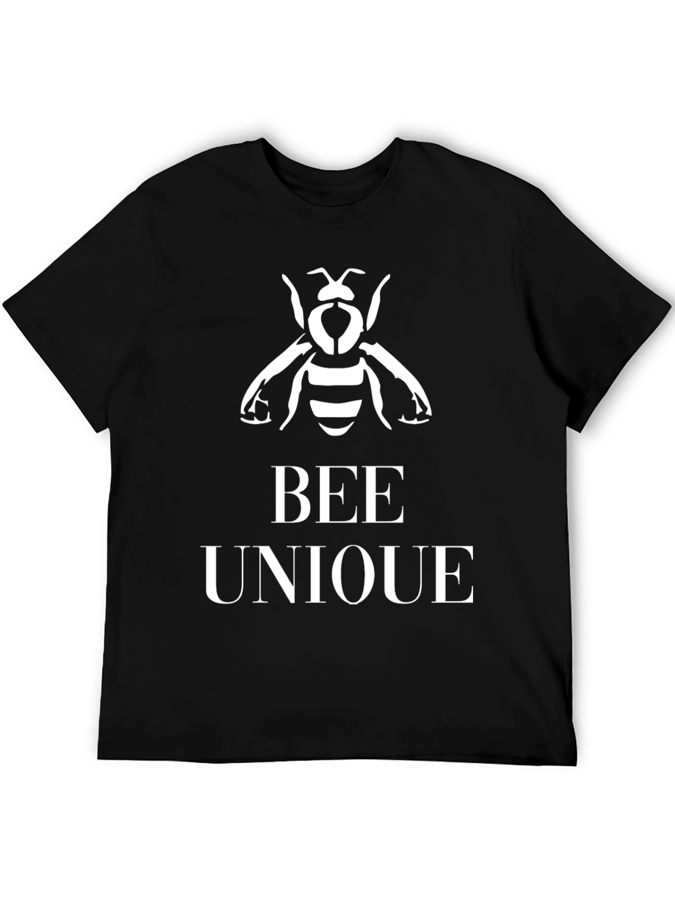 Bee Unique Graphic Tee - Black Cotton Blend