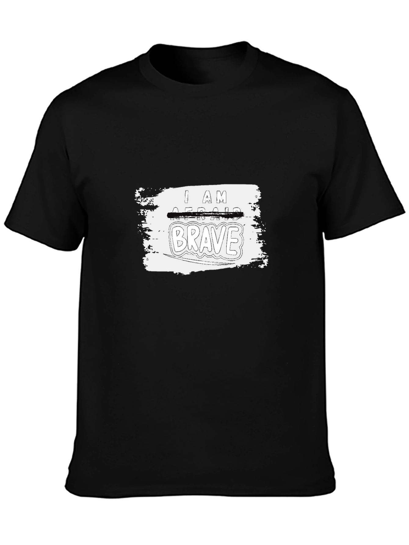 I Am Brave Graphic Tee - Black