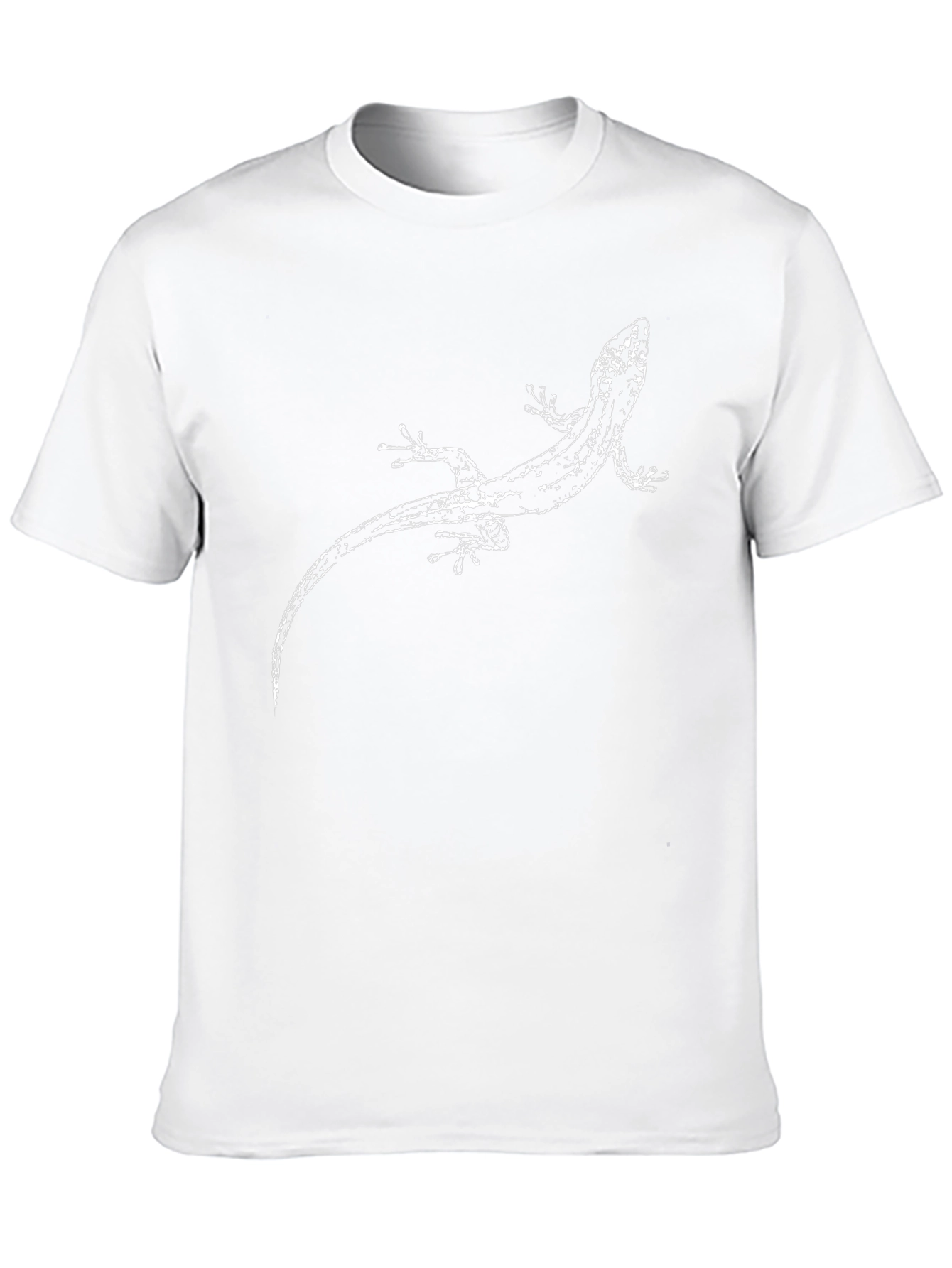 Black Lizard Print Tee - Cool Graphic T-Shirt