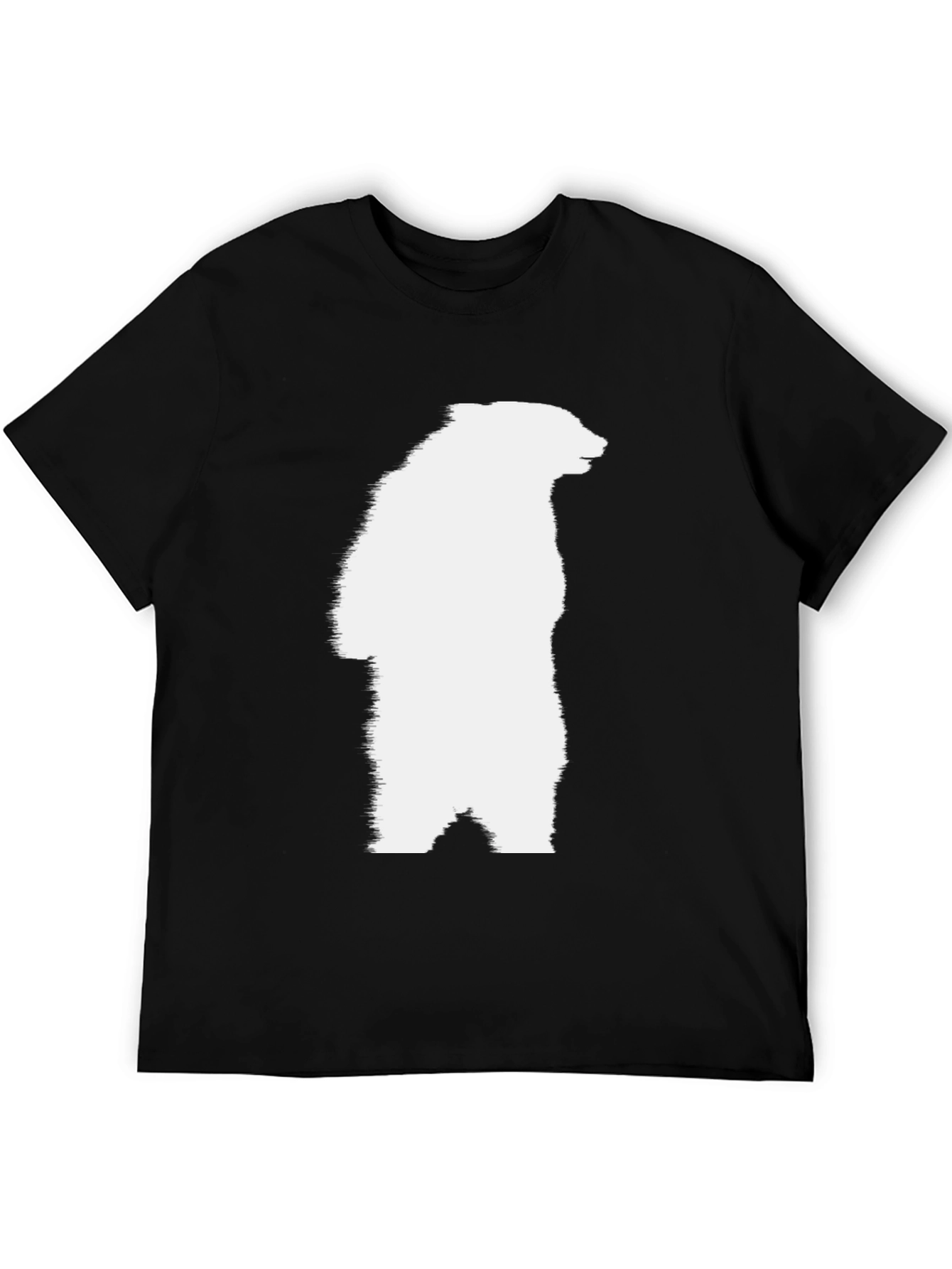 Bear Graphic Tee - Black Cotton Blend