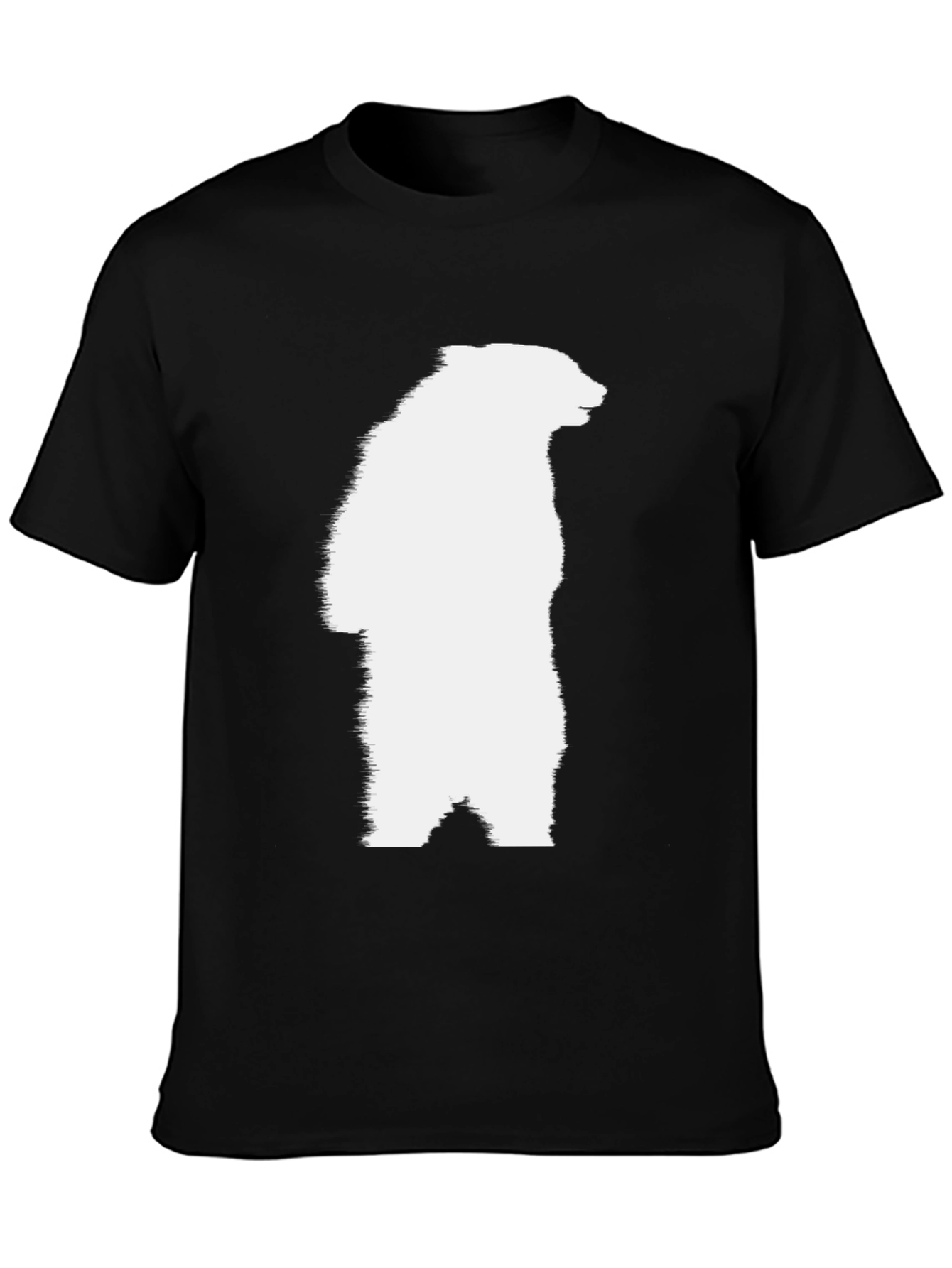 Bear Graphic Tee - Black Cotton Blend