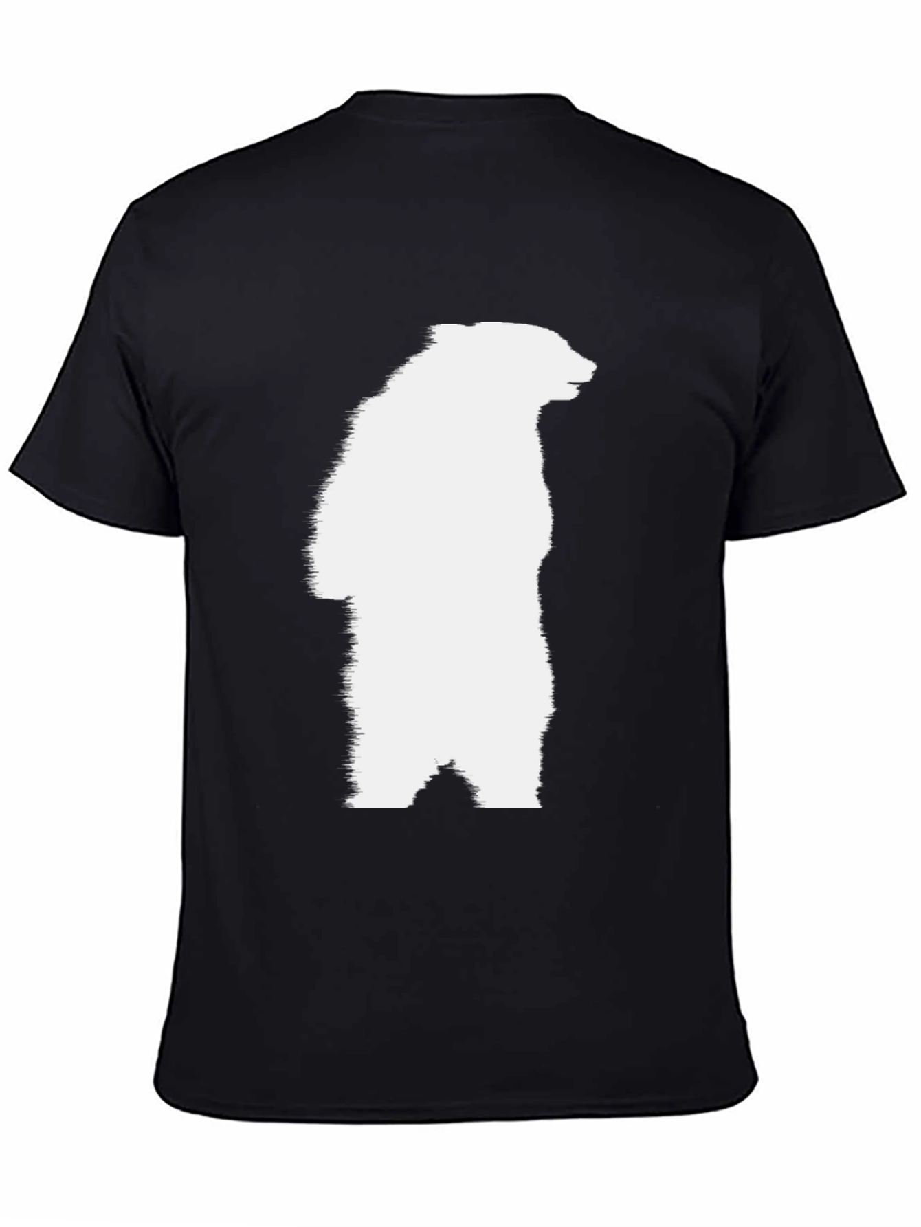 Bear Graphic Tee - Black Cotton Blend