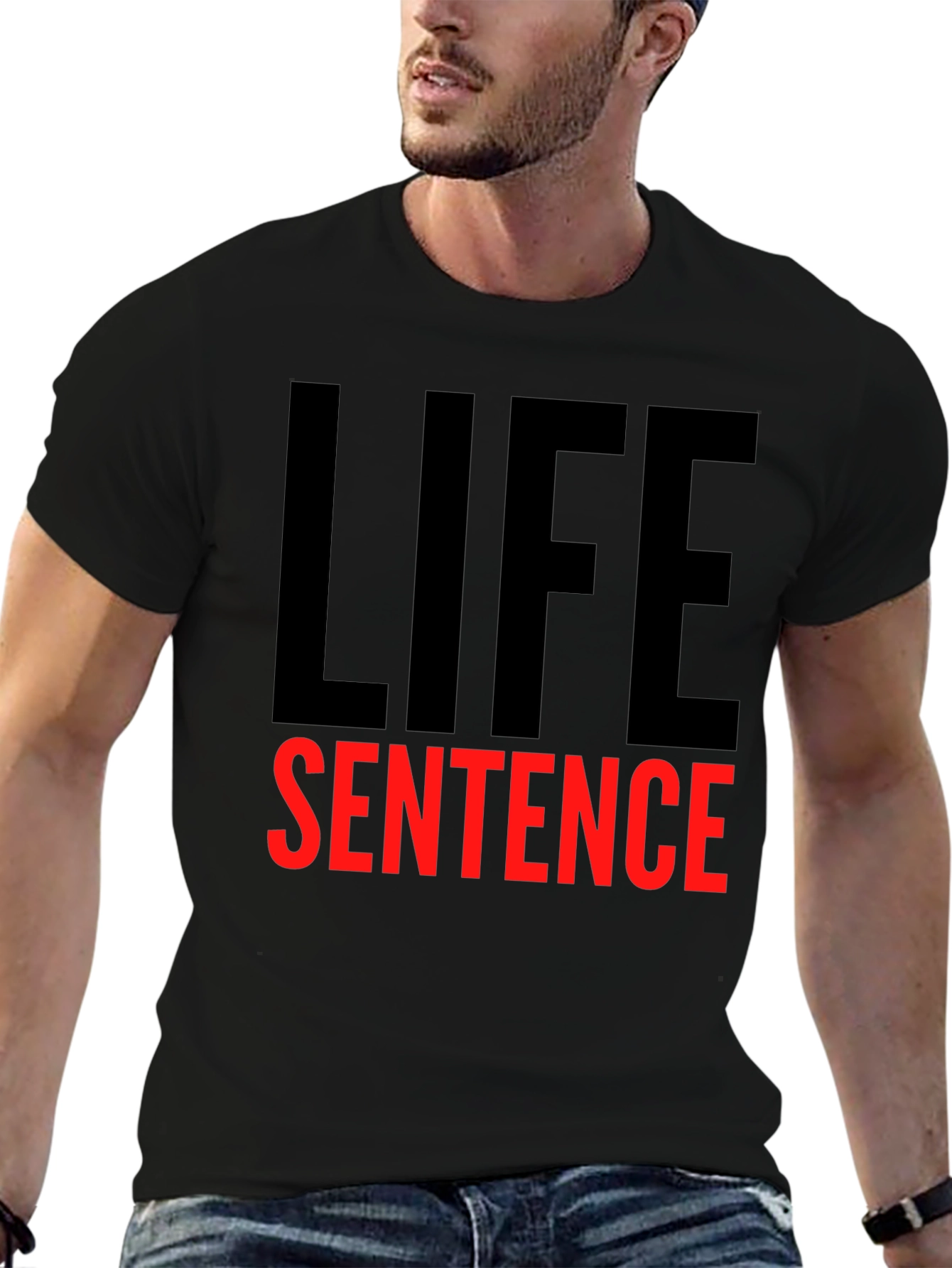 Life Sentence Graphic Tee - Black Crewneck