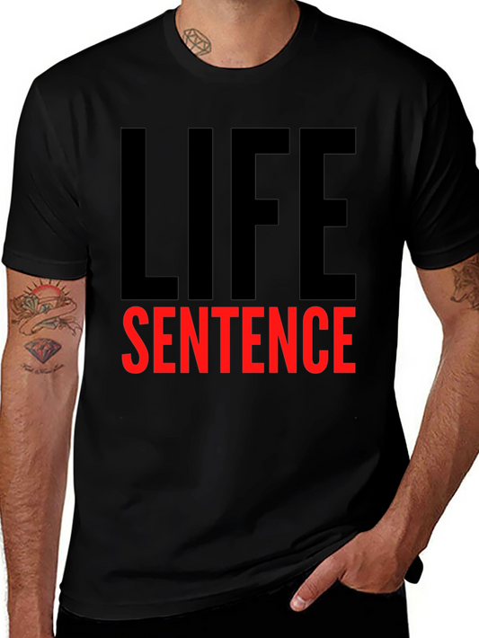 Life Sentence Graphic Tee - Black Crewneck