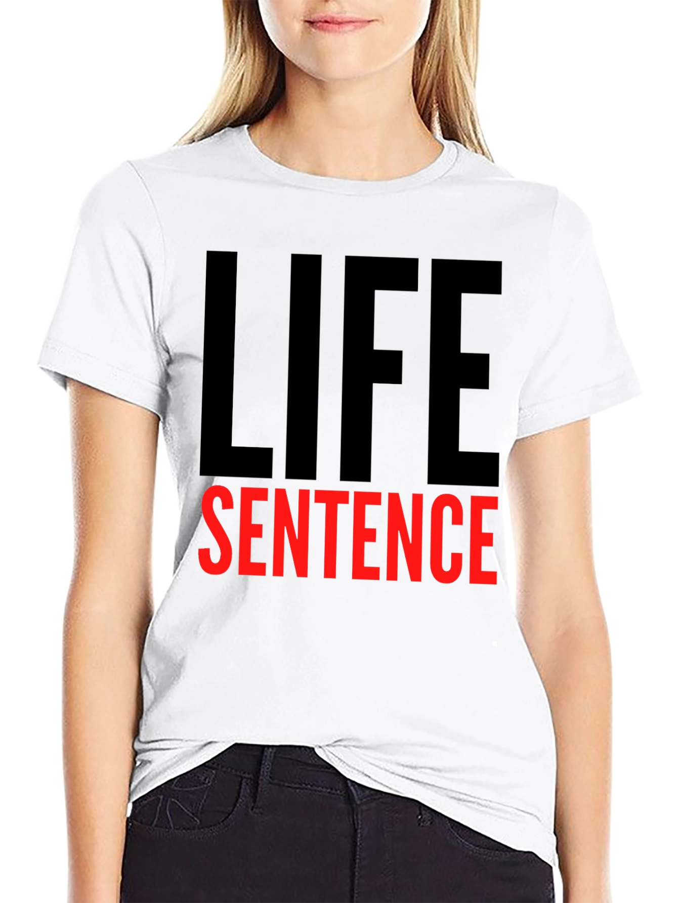 Life Sentence Graphic Tee - Black Crewneck