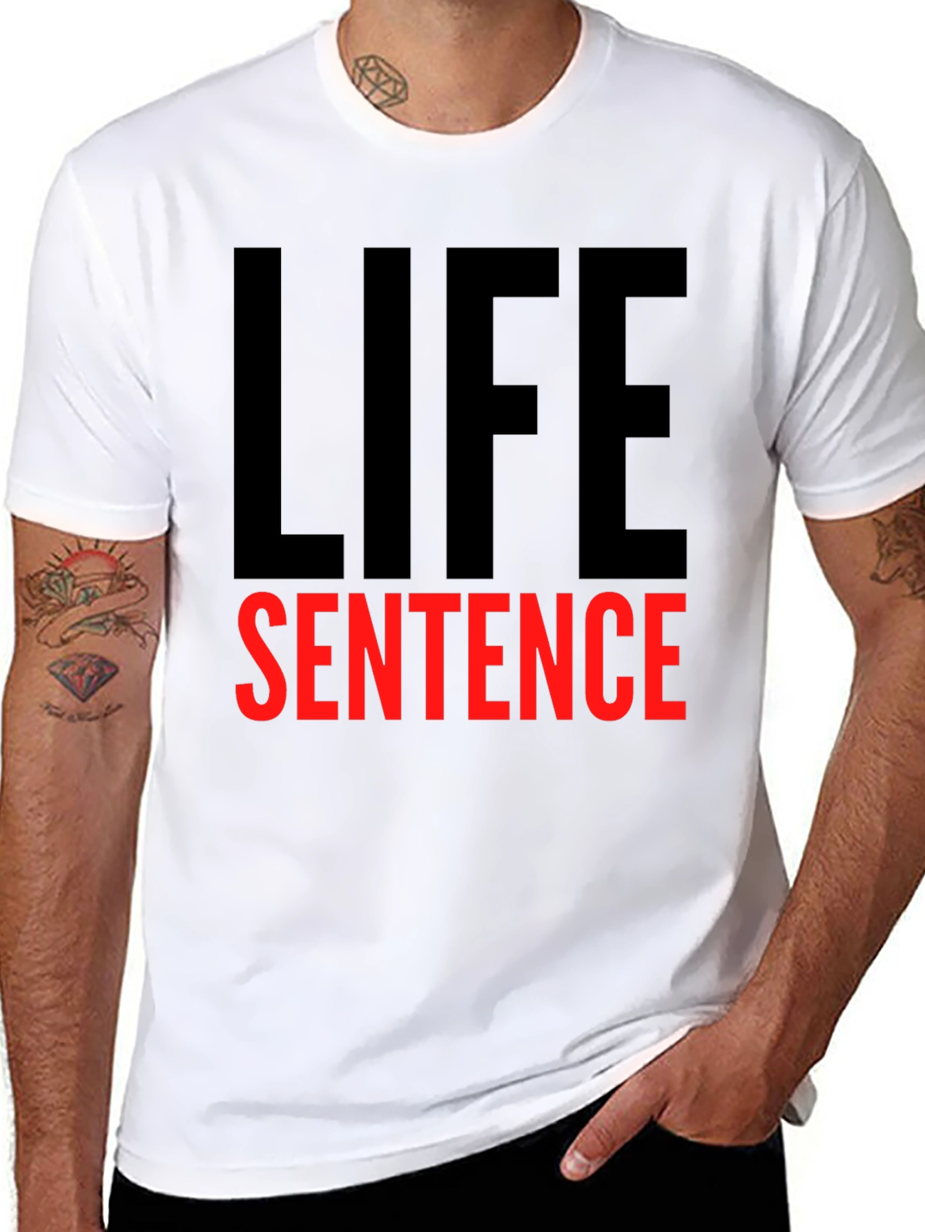 Life Sentence Graphic Tee - Black Crewneck