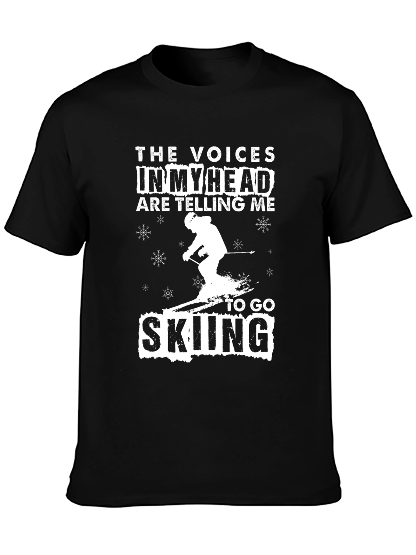 The Voices in My Head Skiing Graphic T-Shirt