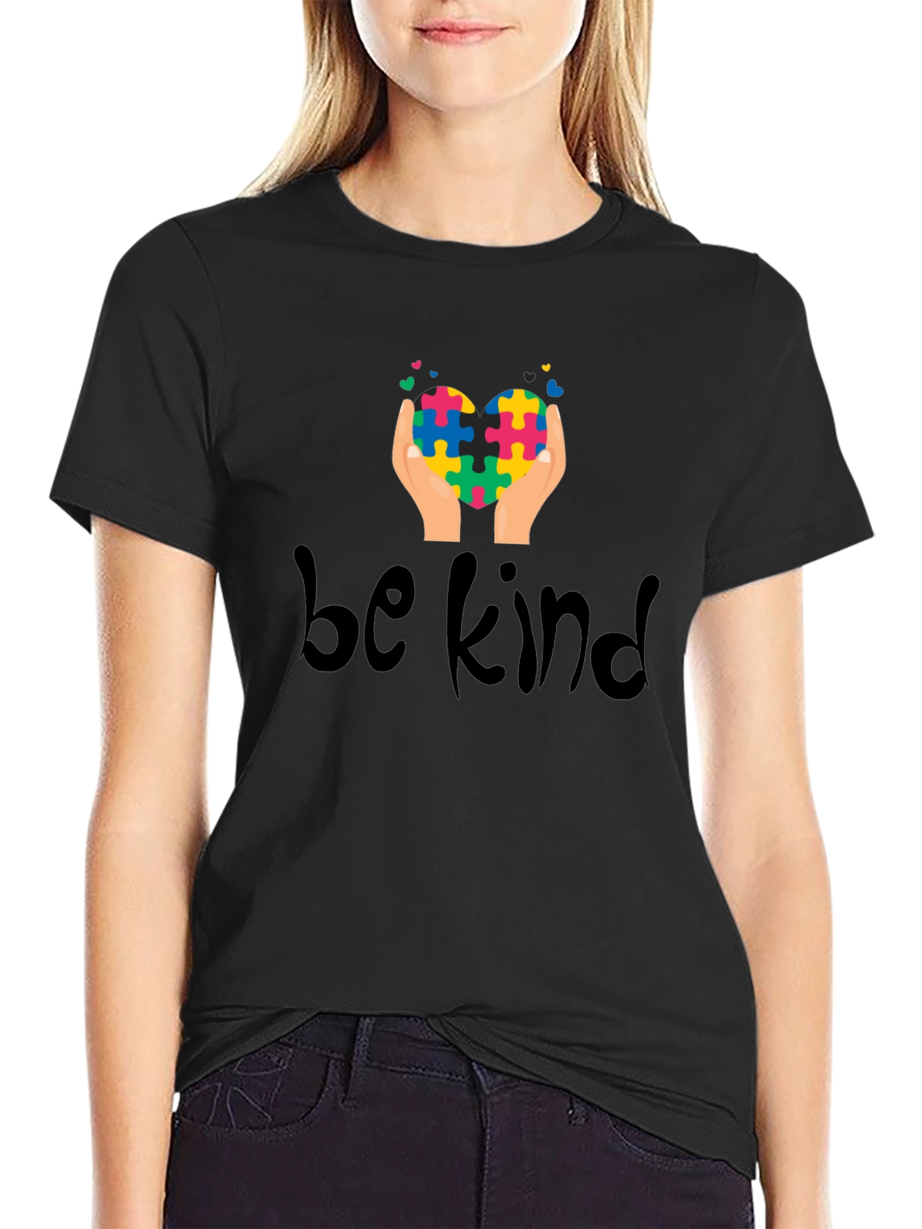 Be Kind Puzzle Heart Tee - Autism Awareness Shirt