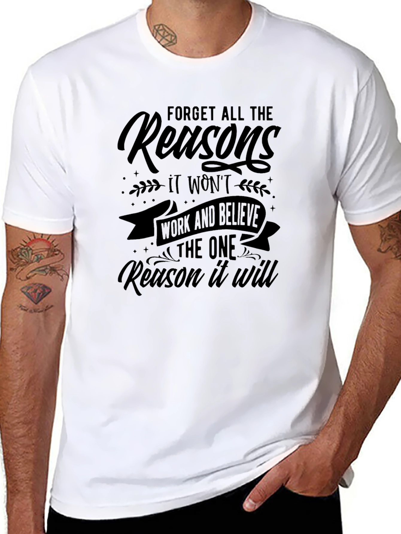 Inspirational Motivational Black T-Shirt