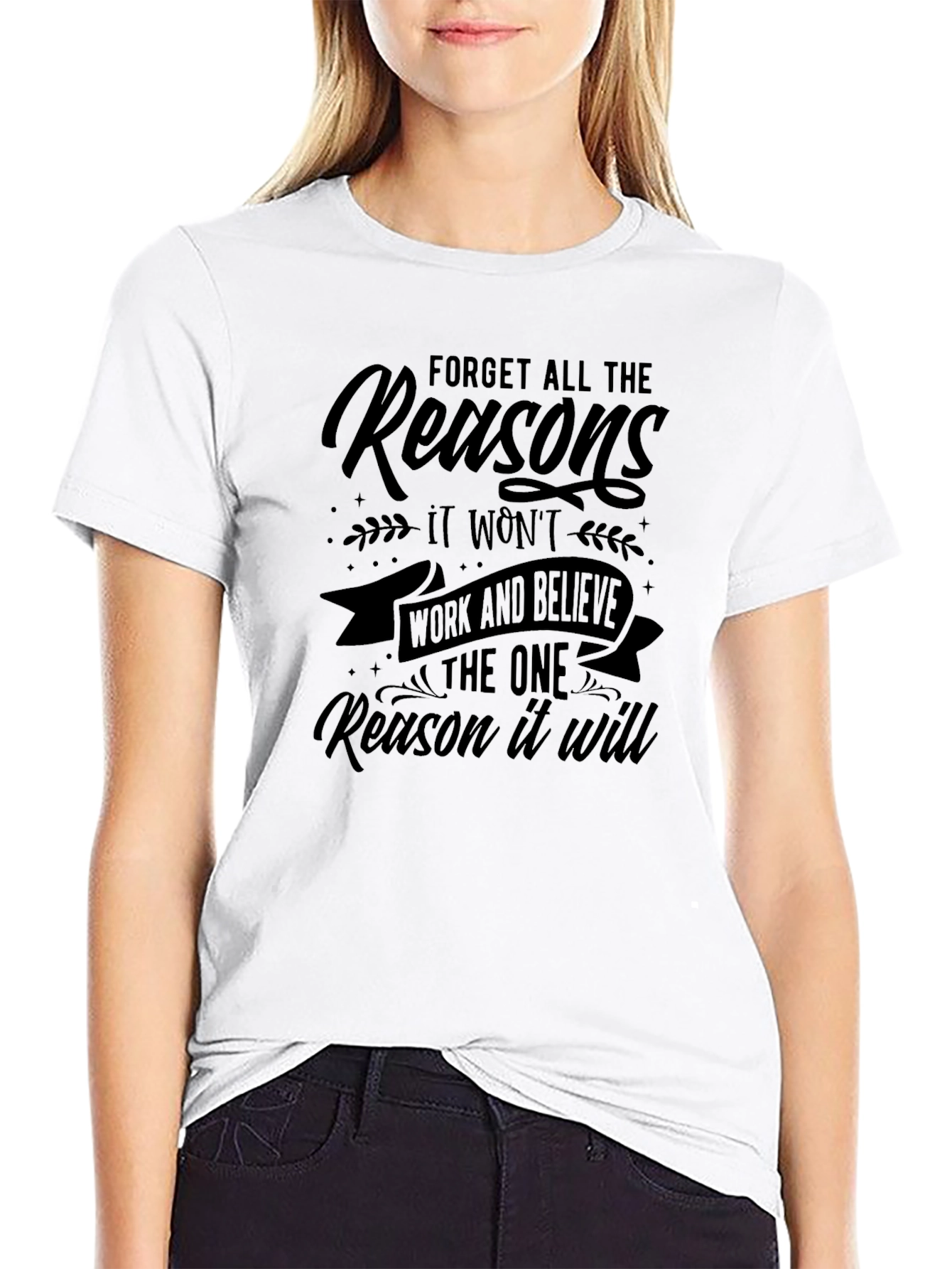 Inspirational Motivational Black T-Shirt