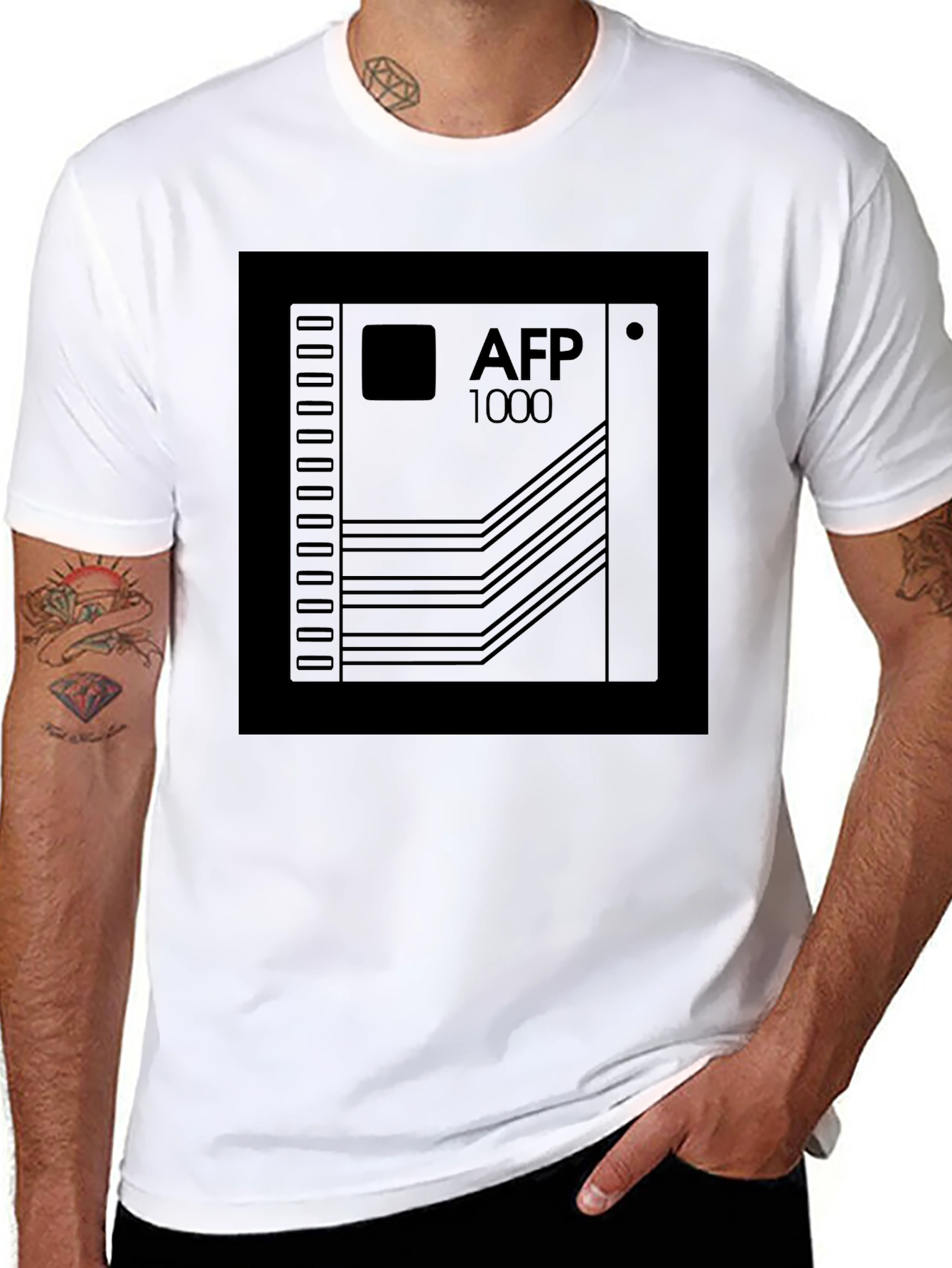 AFP 1000 Chip Design Black T-Shirt