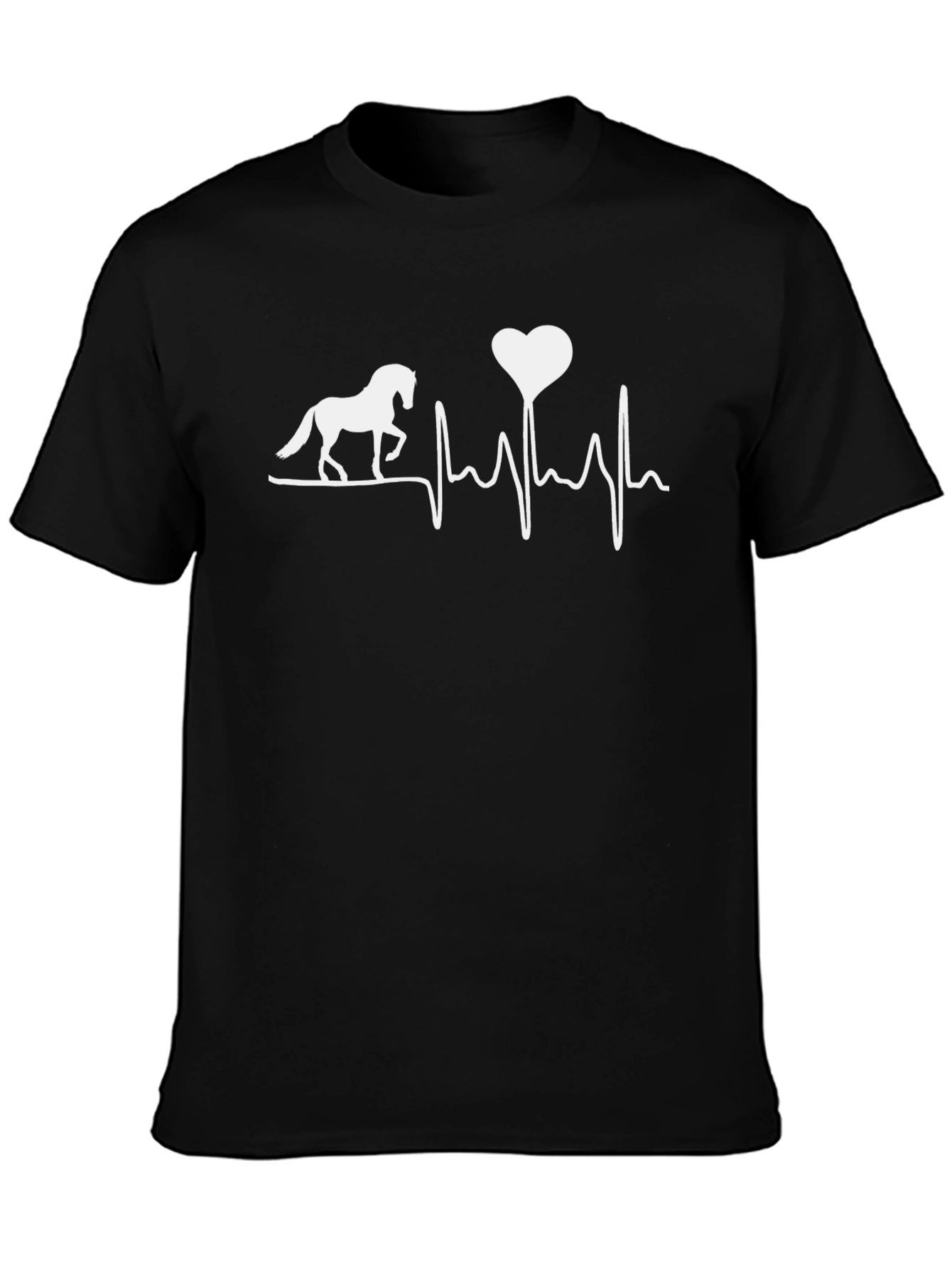 Horse Heartbeat T-Shirt - Equestrian Love Tee