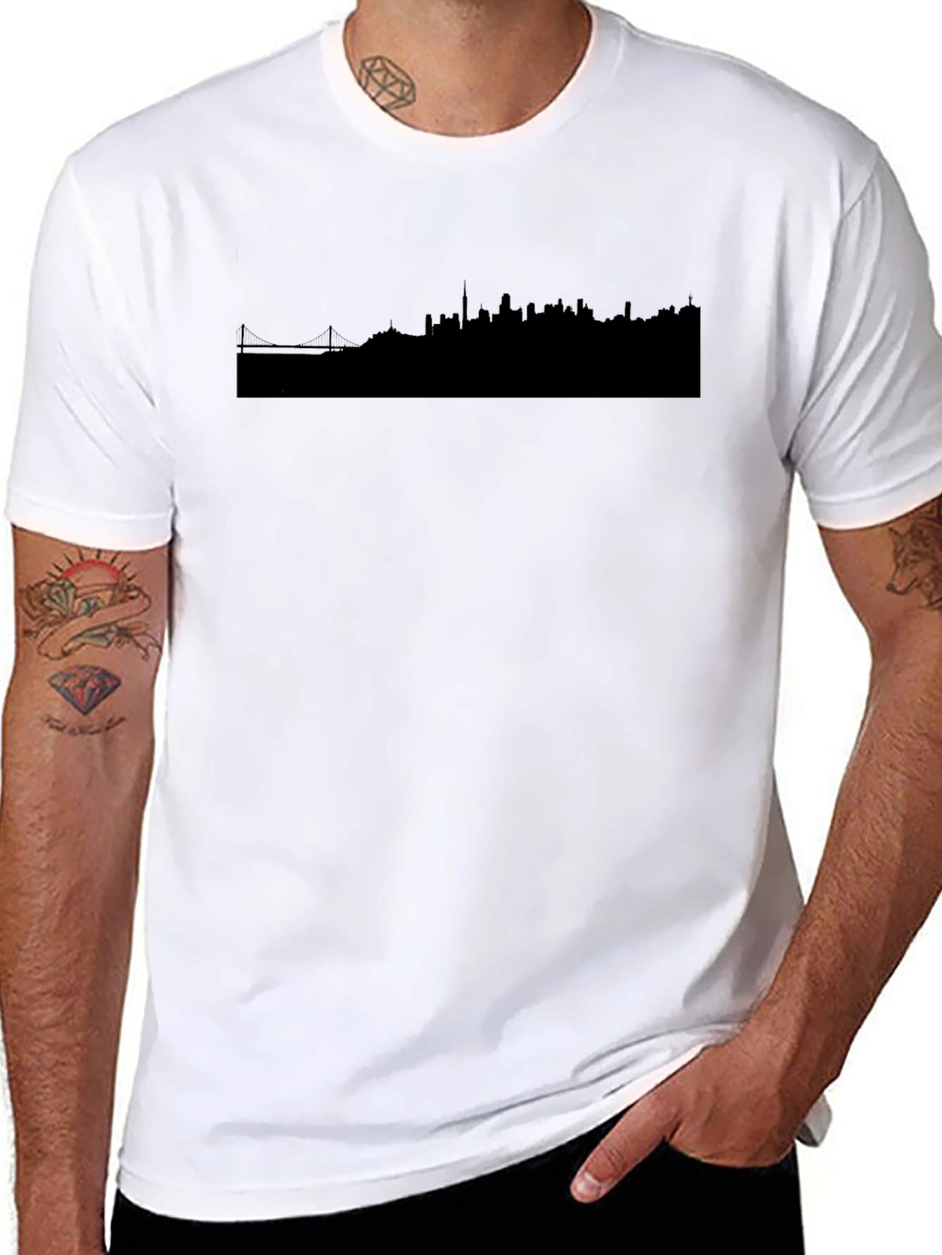 Cityscape Graphic Tee - Modern Black T-Shirt