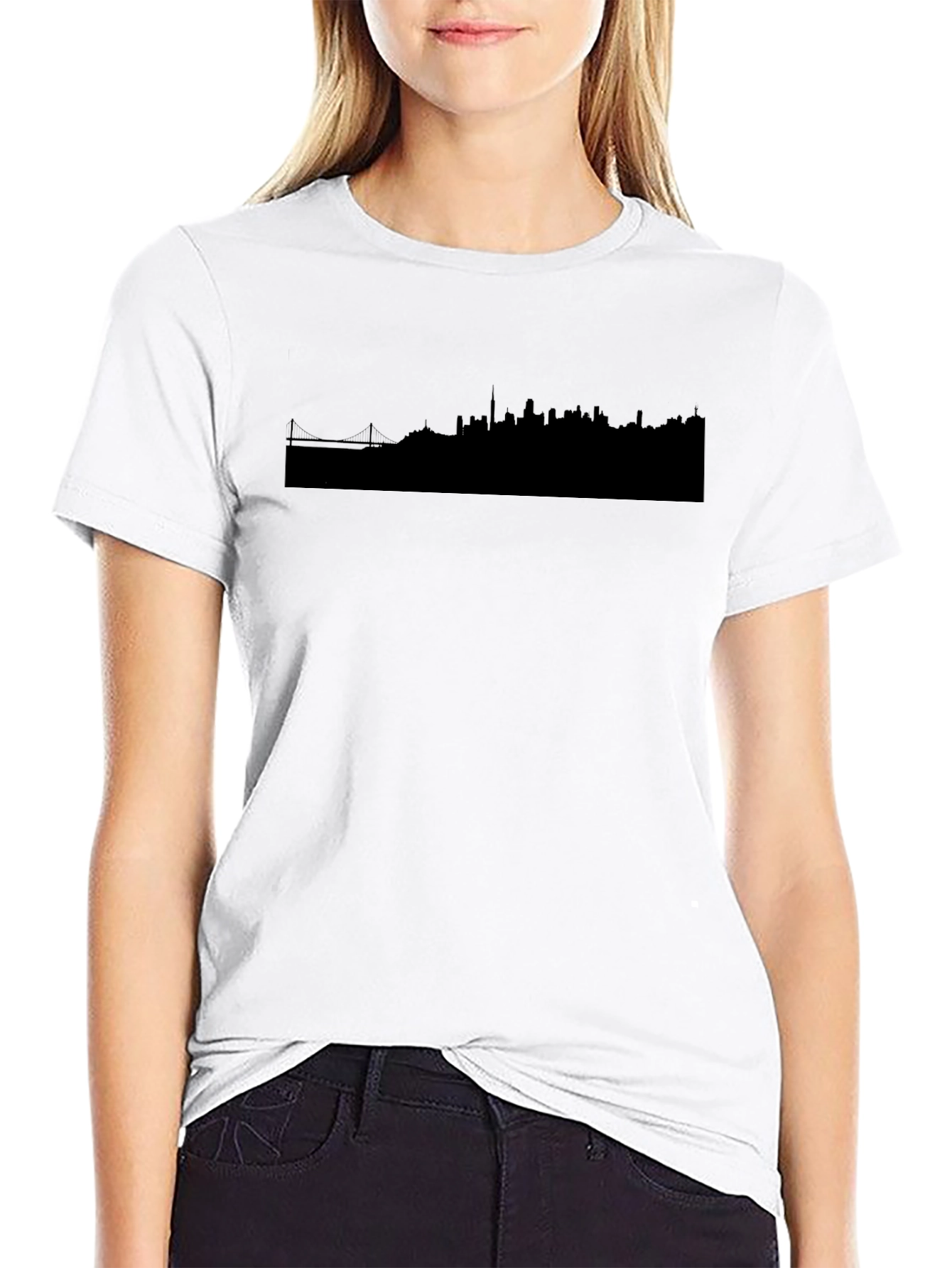 Cityscape Graphic Tee - Modern Black T-Shirt