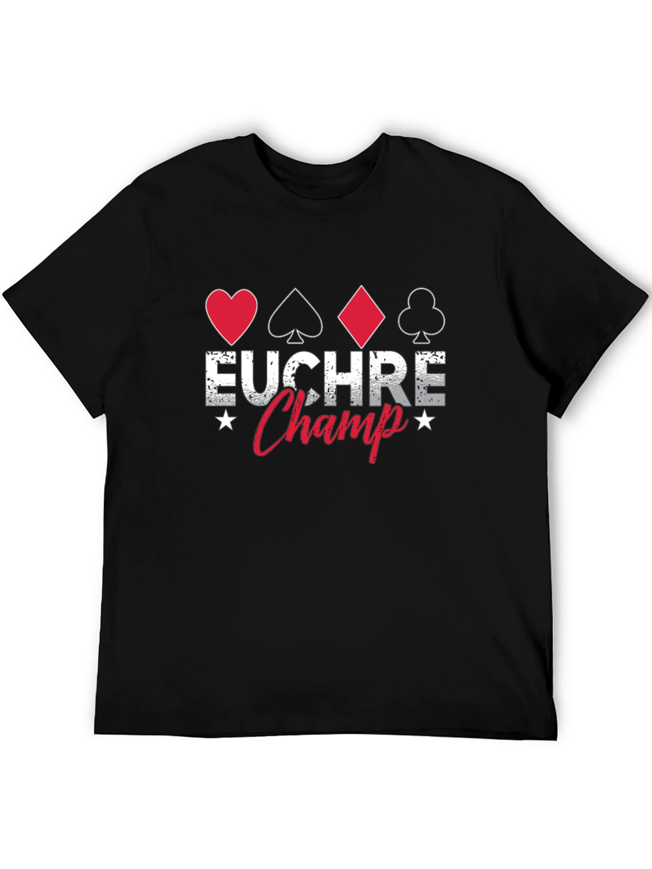 Euchre Champ Graphic T-Shirt - Card Game Winner
