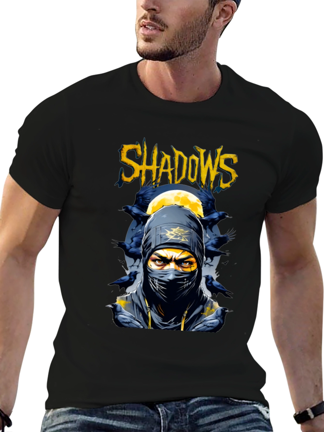 Shadows Ninja Graphic Tee - Stealthy Style