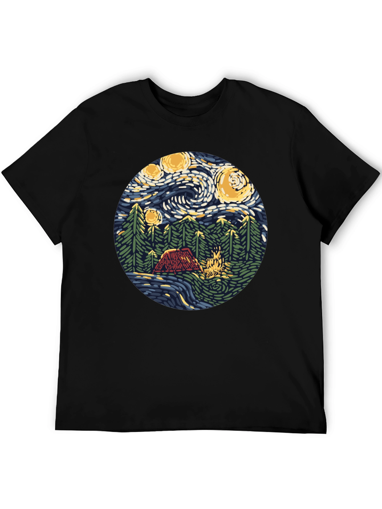 Starry Night Camping Graphic Tee - Unisex
