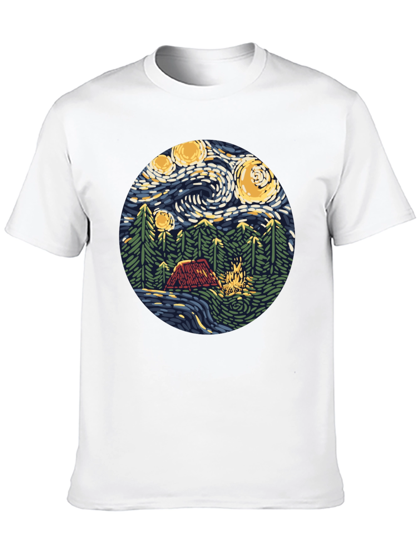 Starry Night Camping Graphic Tee - Unisex