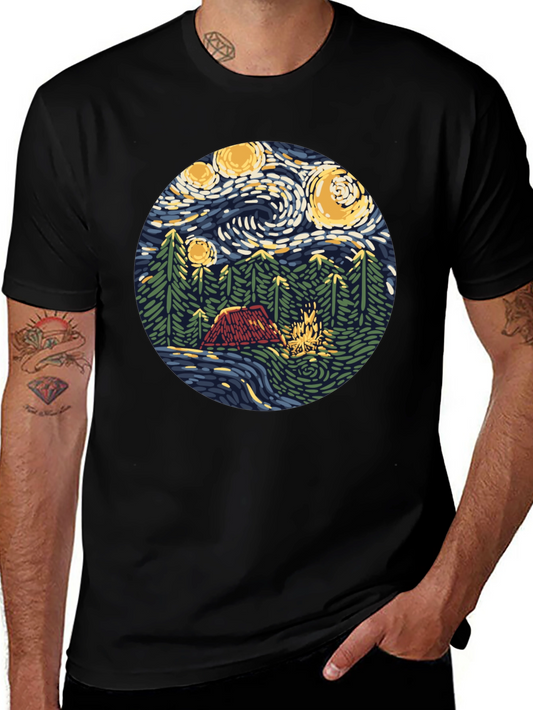 Starry Night Camping Graphic Tee - Unisex