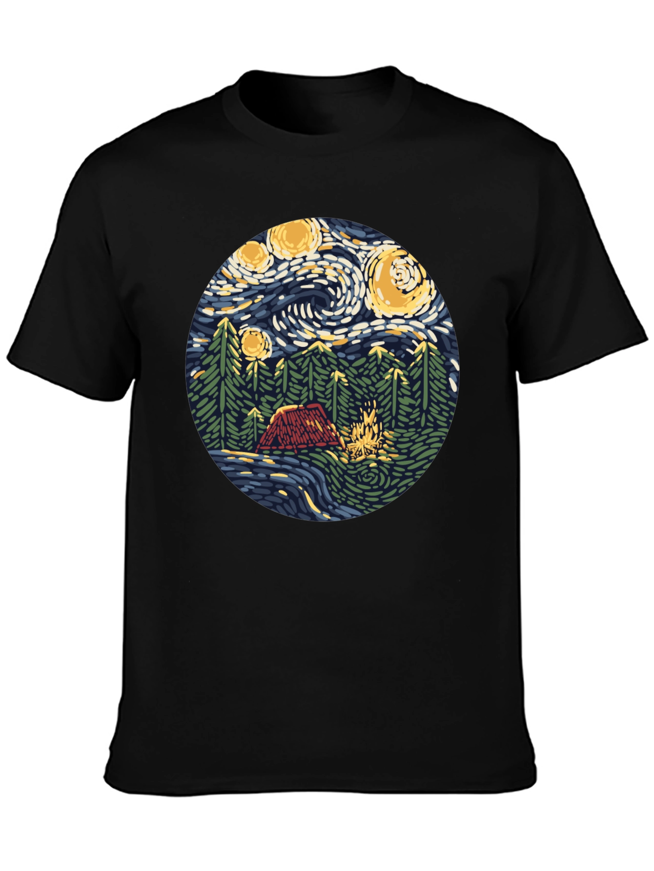 Starry Night Camping Graphic Tee - Unisex
