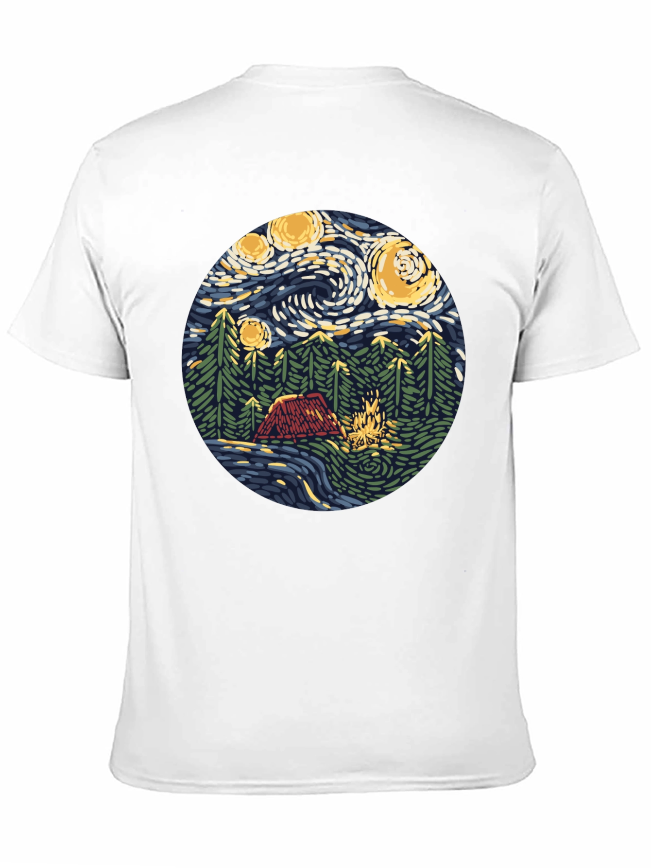Starry Night Camping Graphic Tee - Unisex