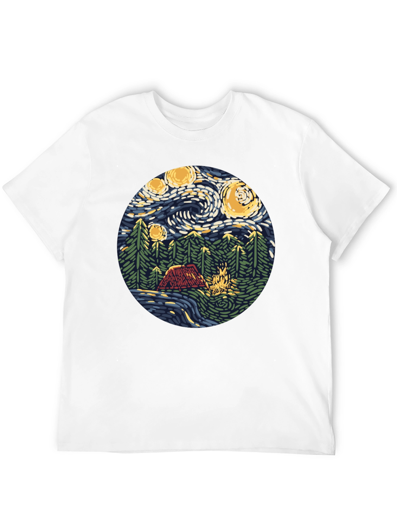 Starry Night Camping Graphic Tee - Unisex