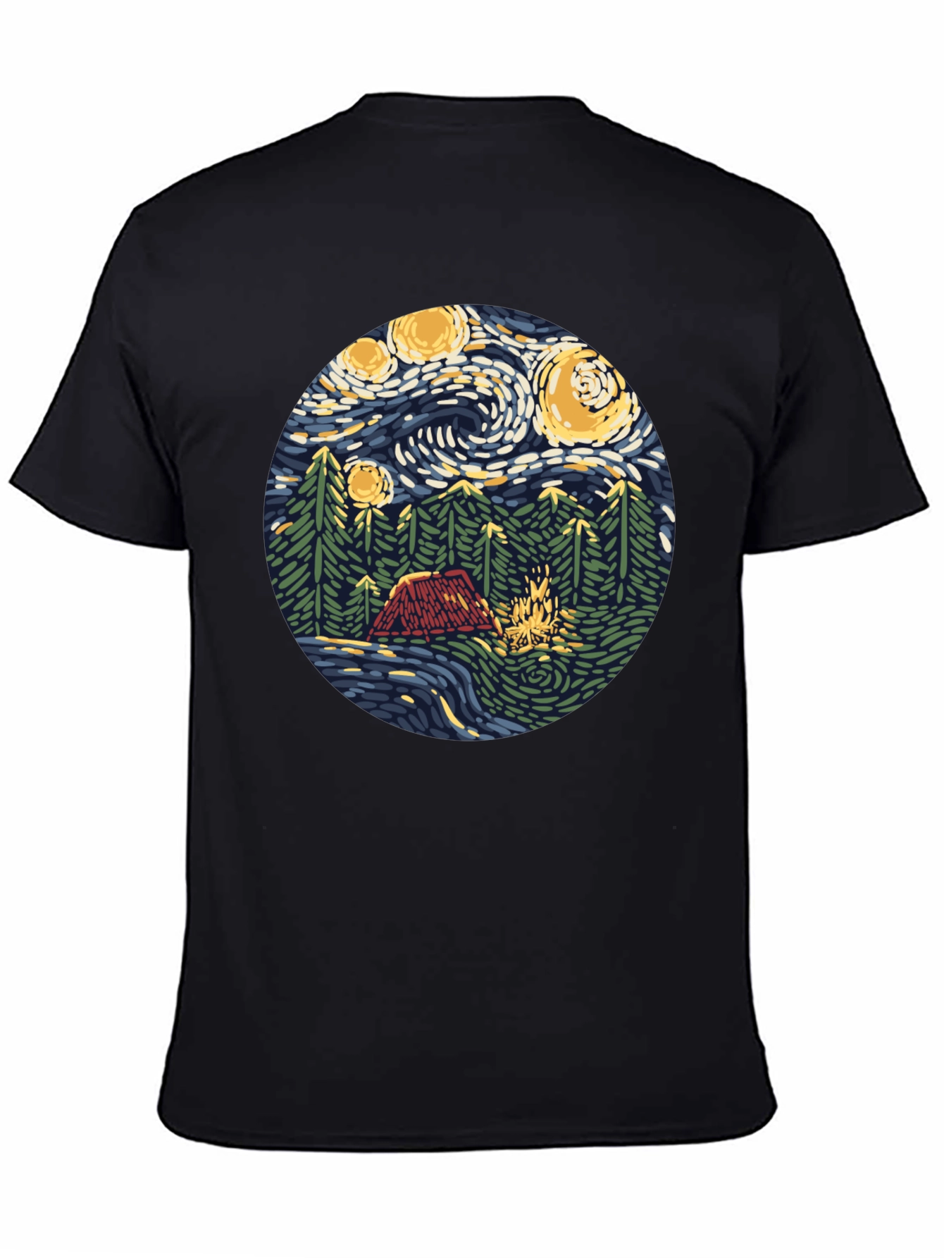 Starry Night Camping Graphic Tee - Unisex
