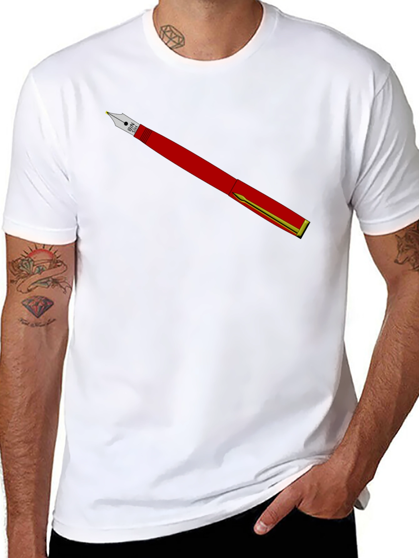 Fountain Pen Graphic Tee - Black T-Shirt